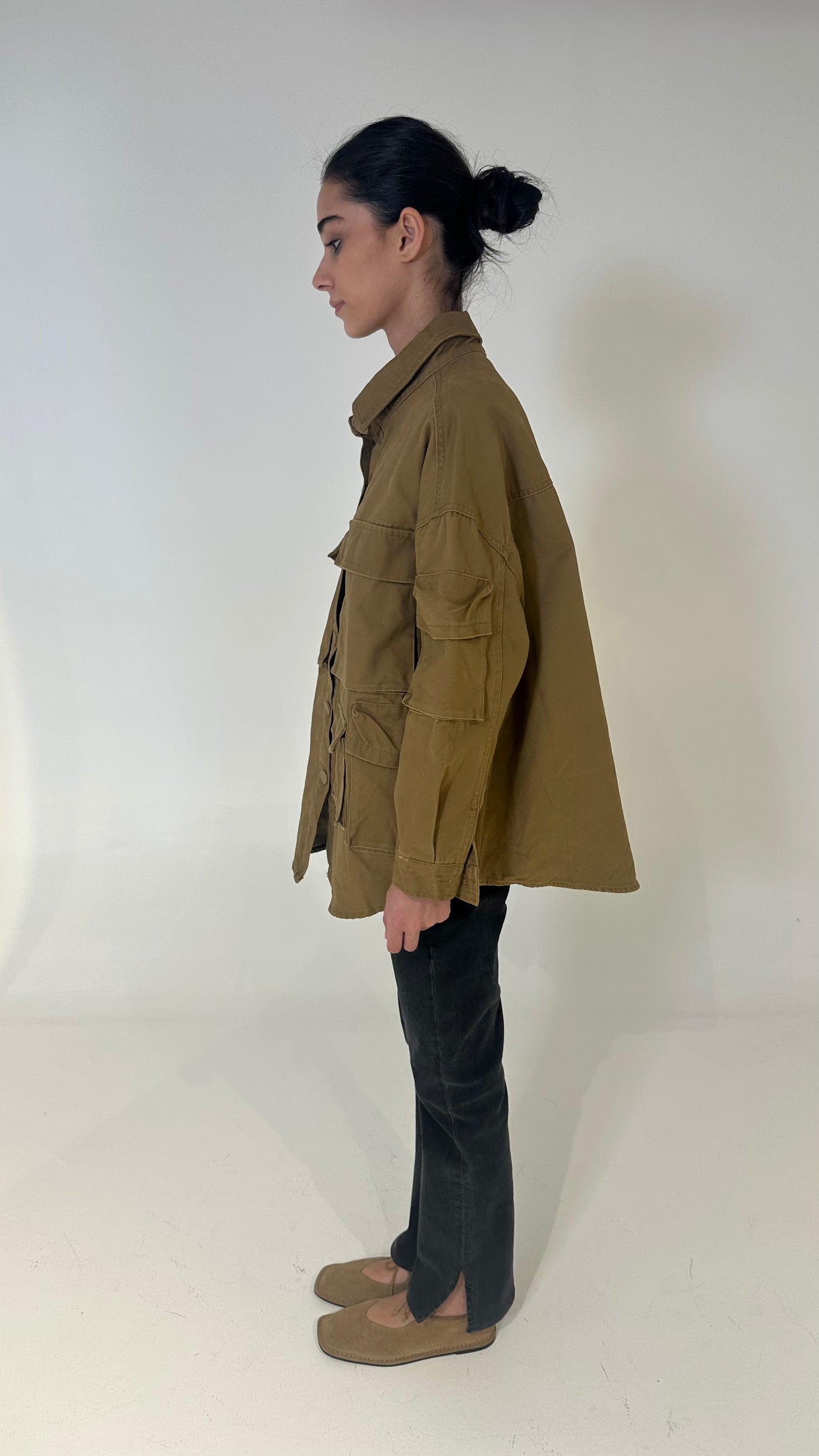 Denim Camel Cargo Shirt