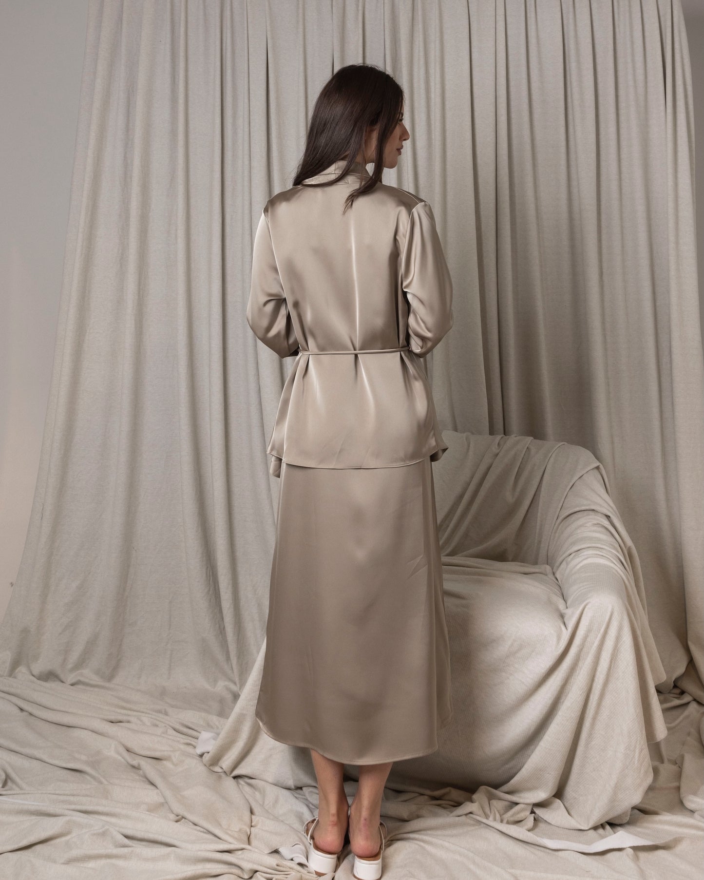 Silk Dress & Jacket Set