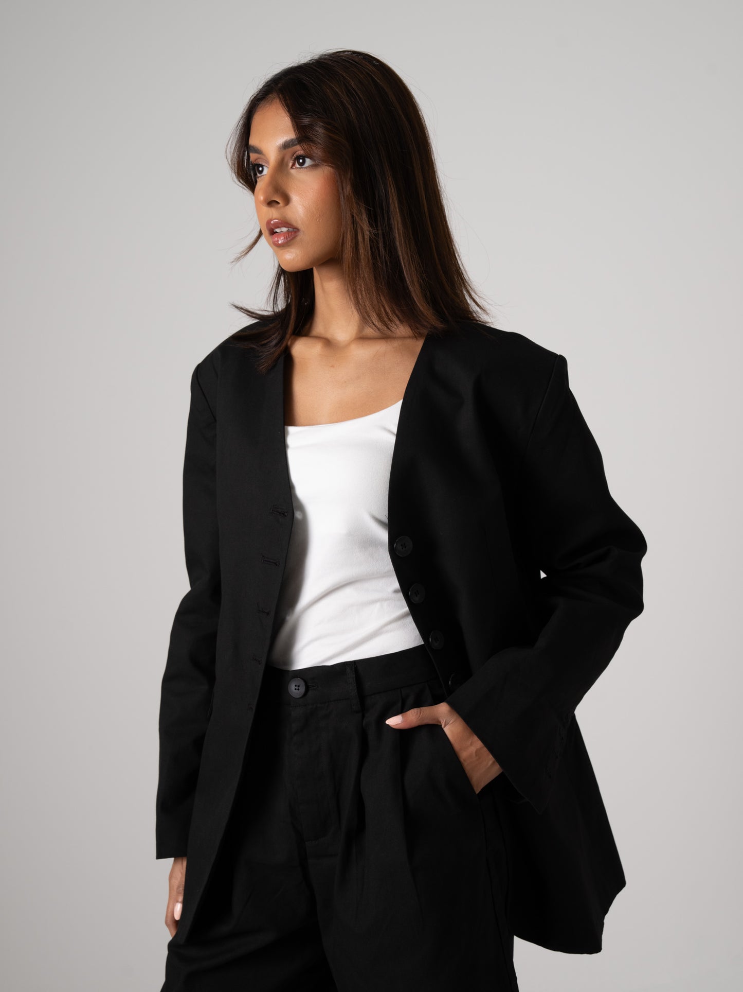 Black Blazer Set