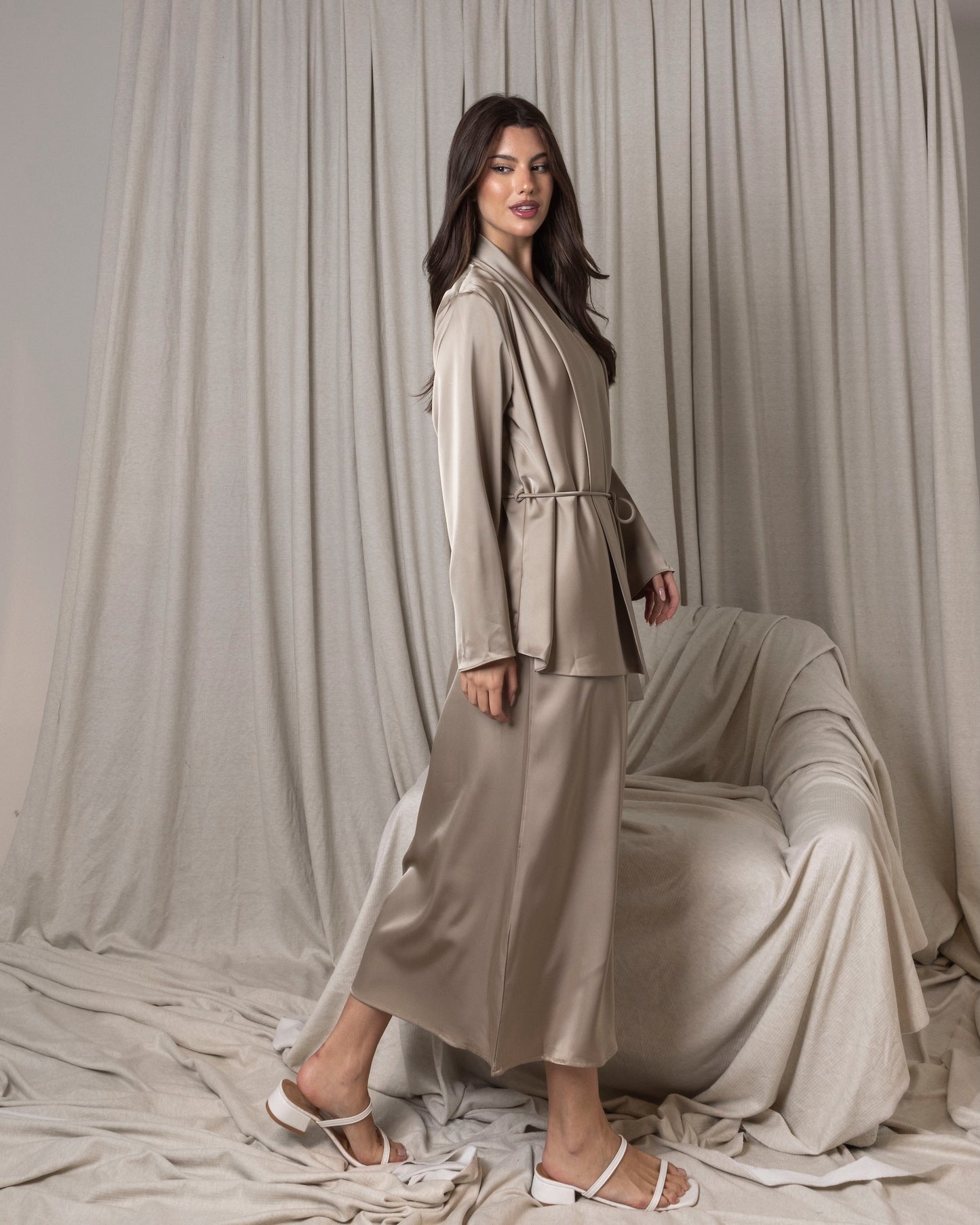 Silk Dress & Jacket Set