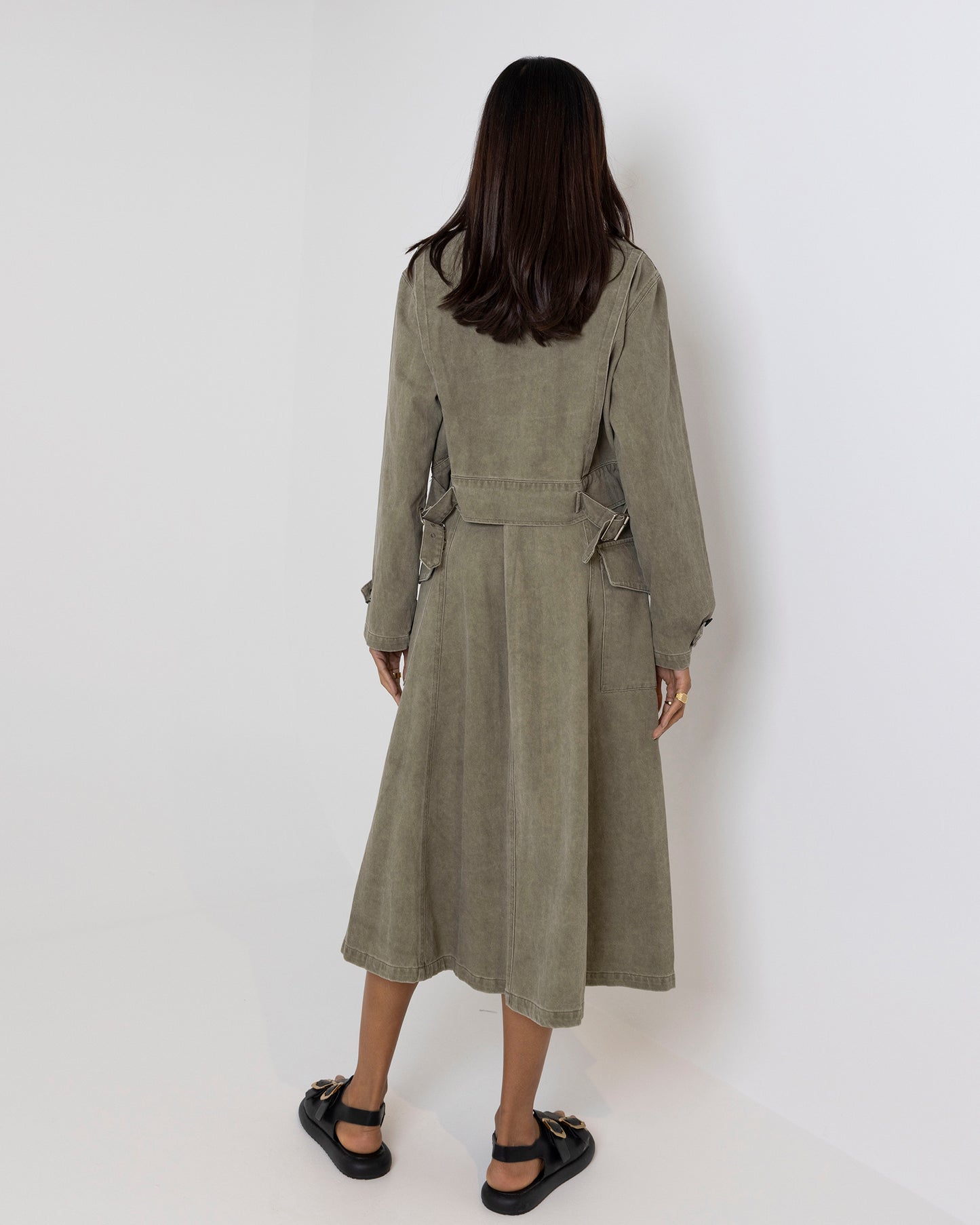 Denim Cargo Skirt Set