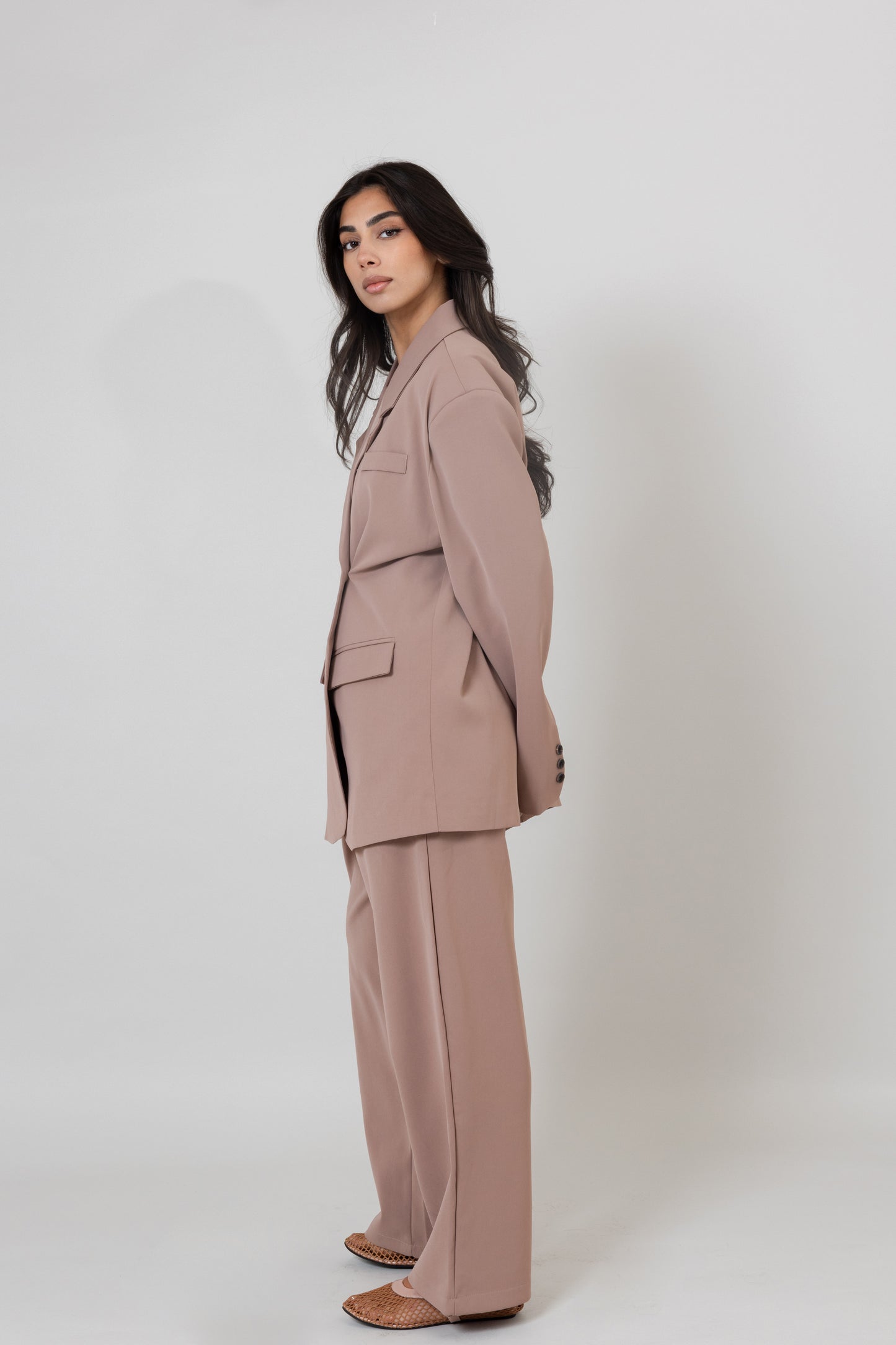 Nude Wrap Suit Set