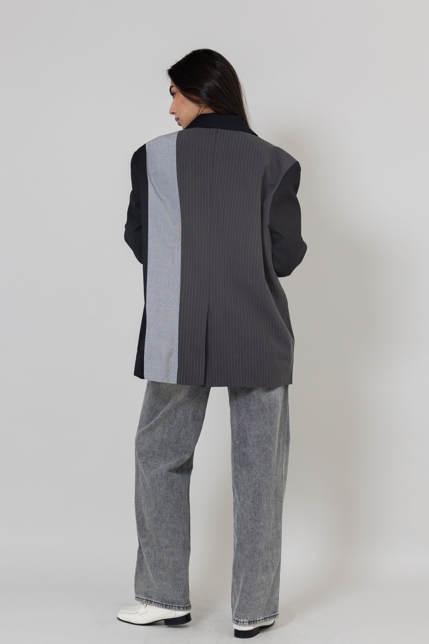 Contrast Pinstripe Blazer