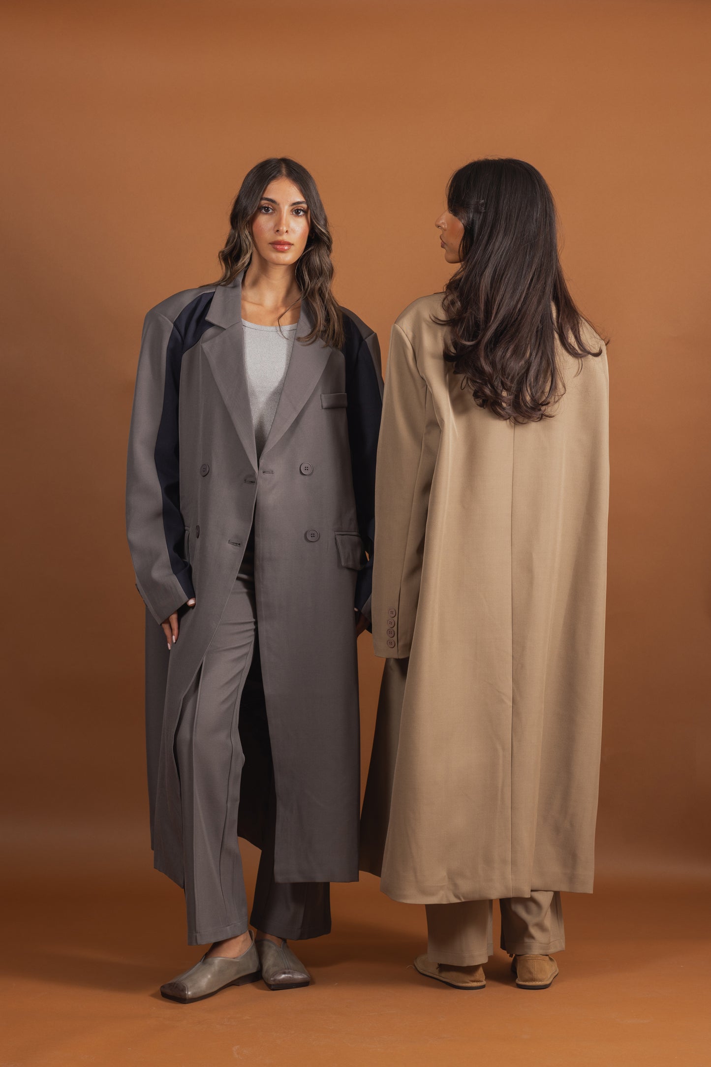 Long Blazer Bicolor Set