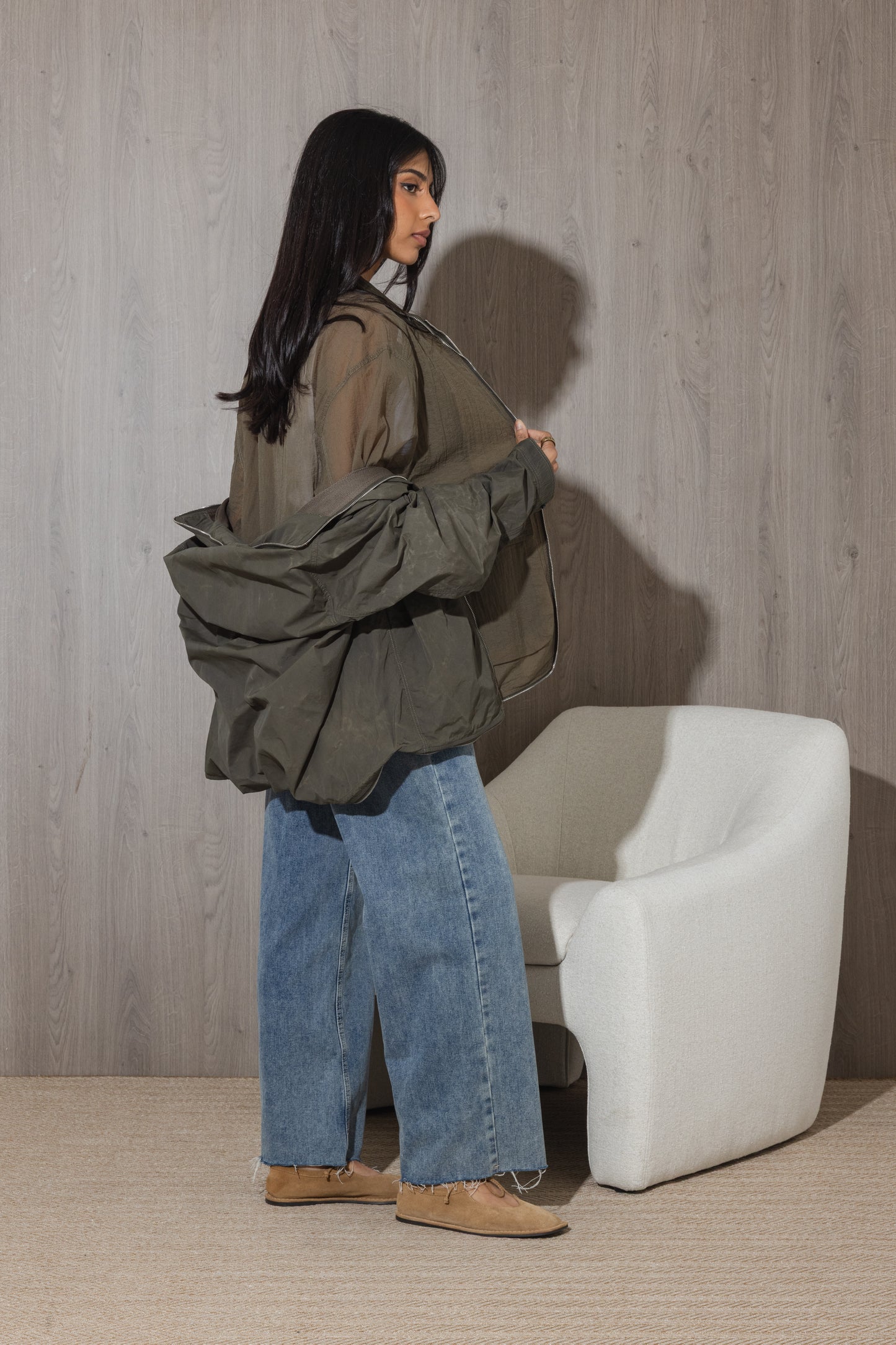 Washed Olive Double Jacket