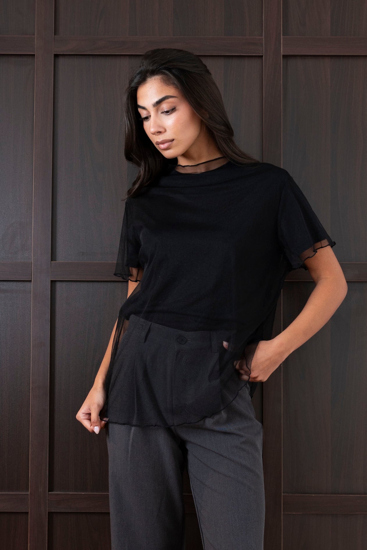 Cotton Tops with Sheer