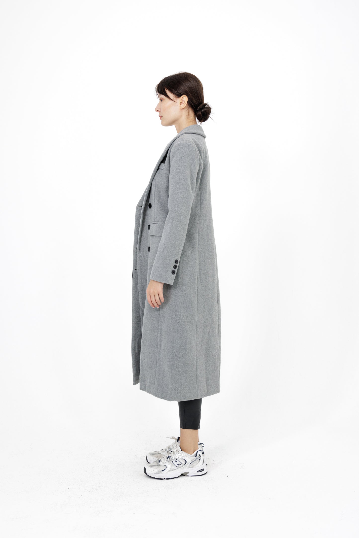 Grey Wool Long Coat