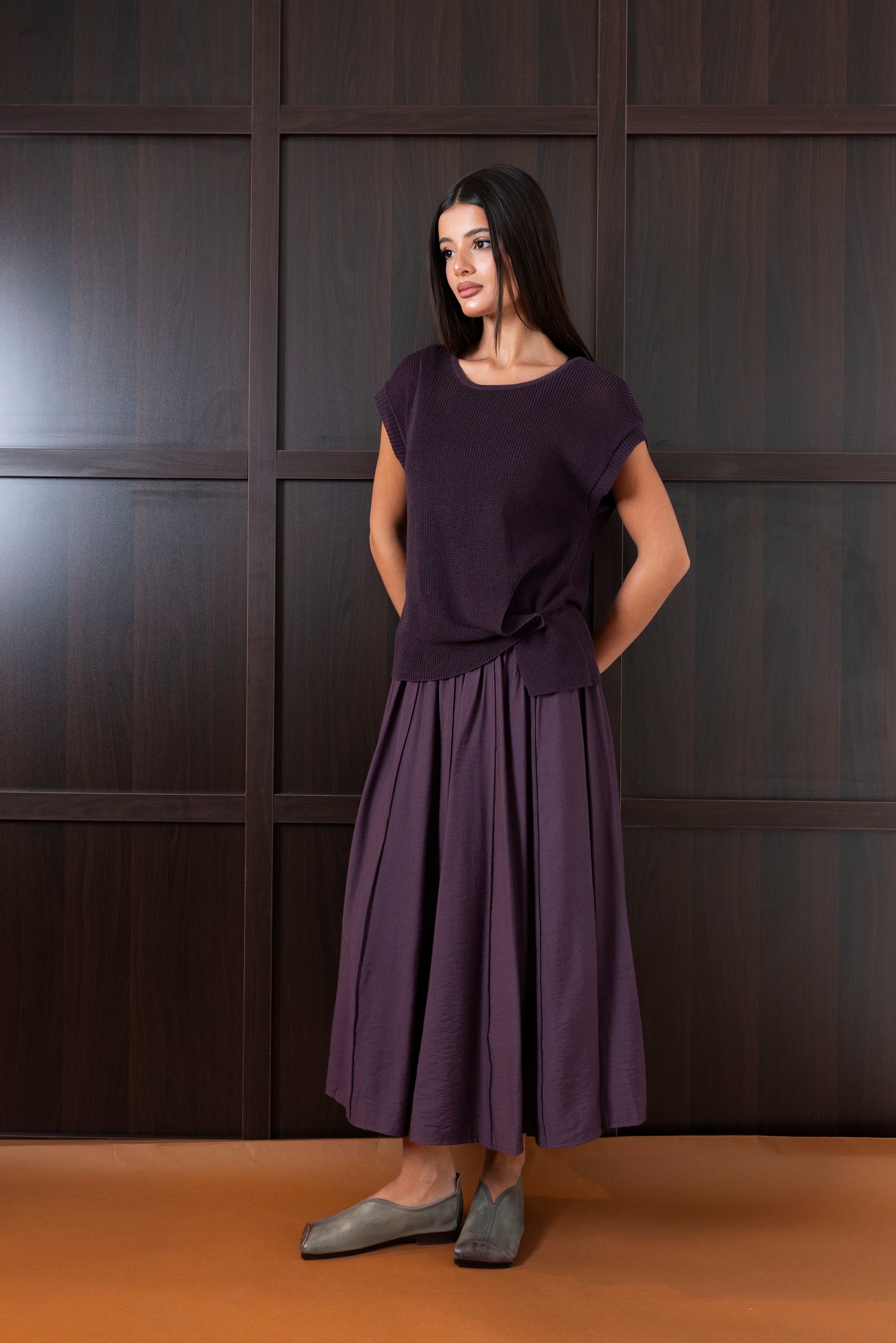 Skirt & Top in Wine