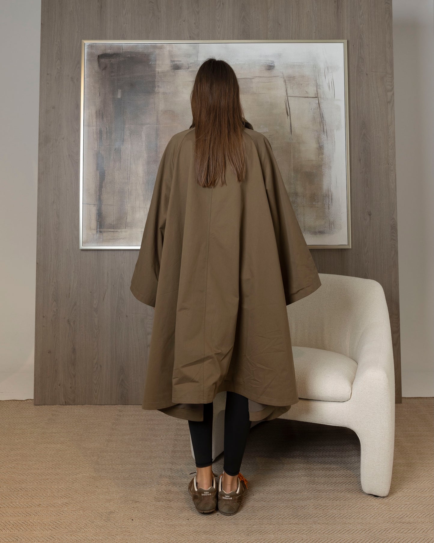 Oversized Flowy Khaki Jacket