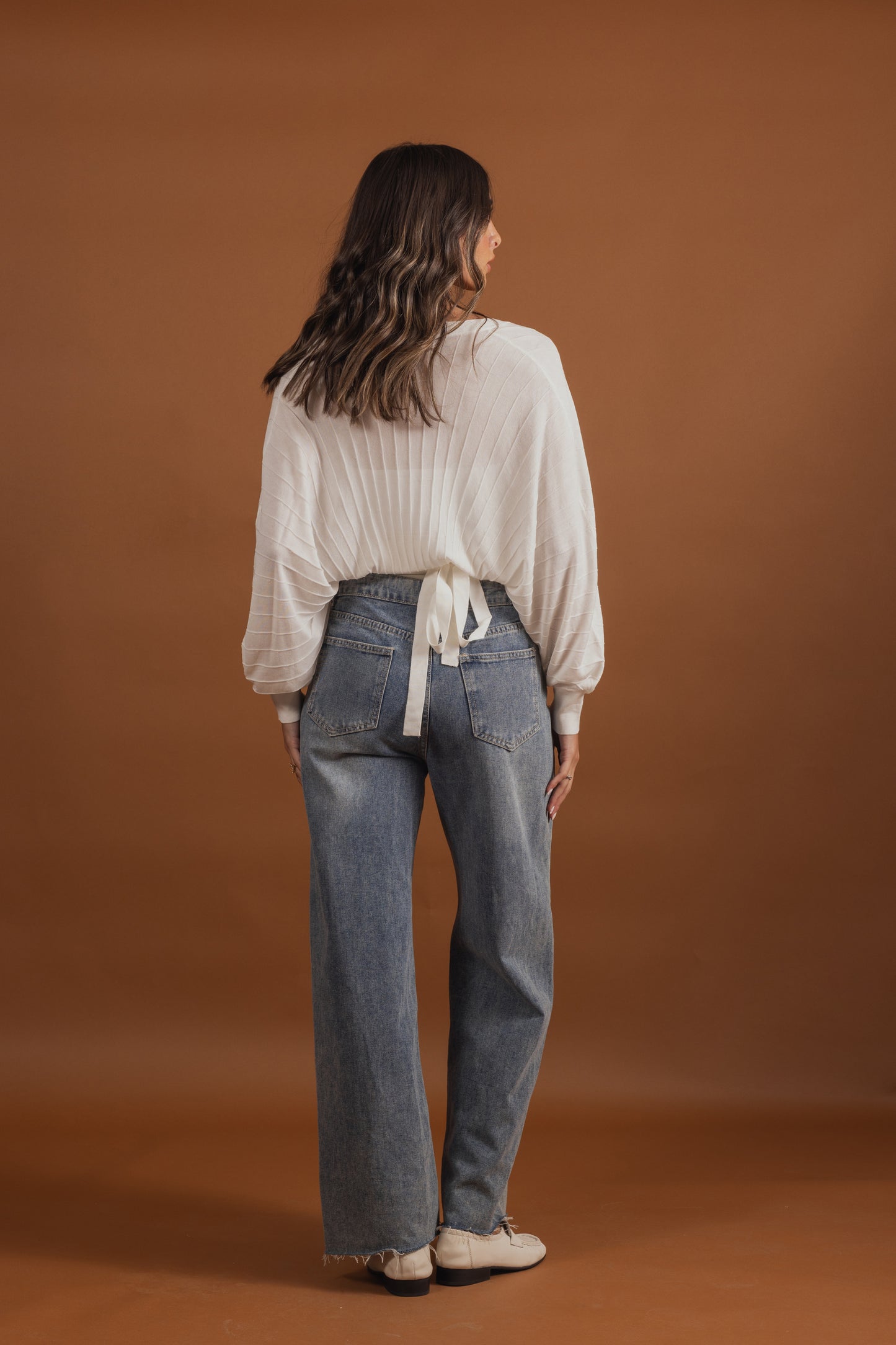 Wide Pleated Wrap Tops