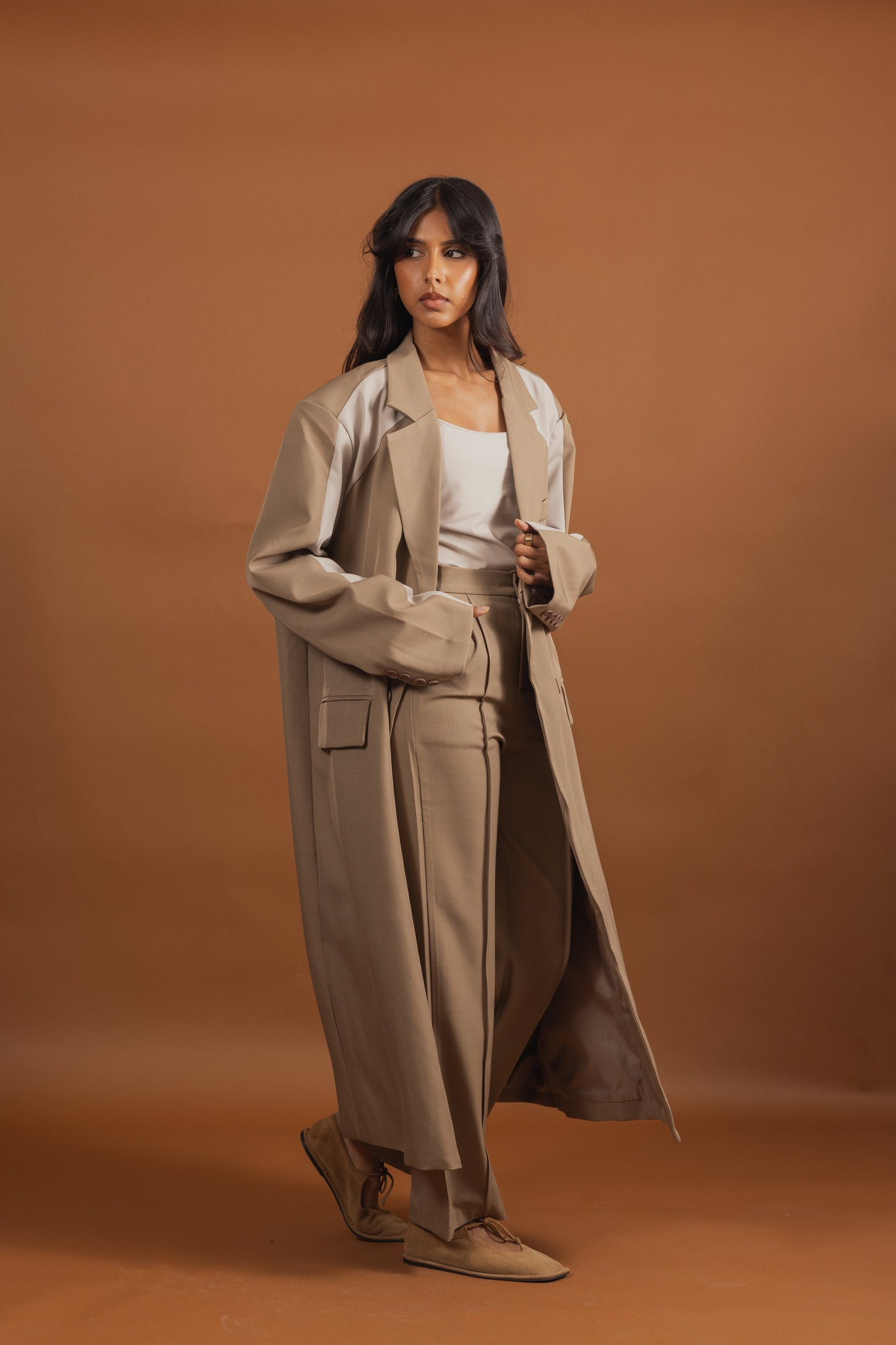 Long Blazer Bicolor Set