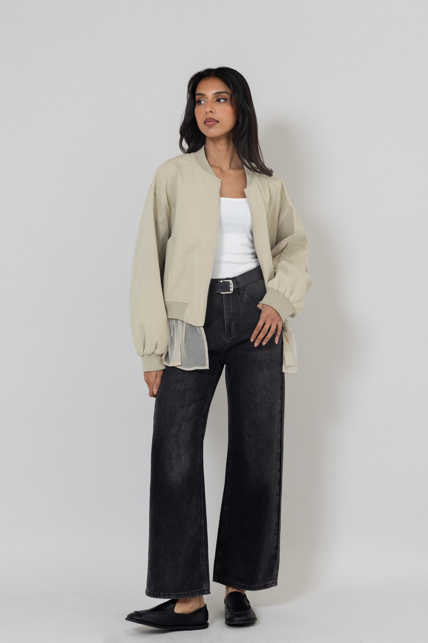 Bomber with Chiffon