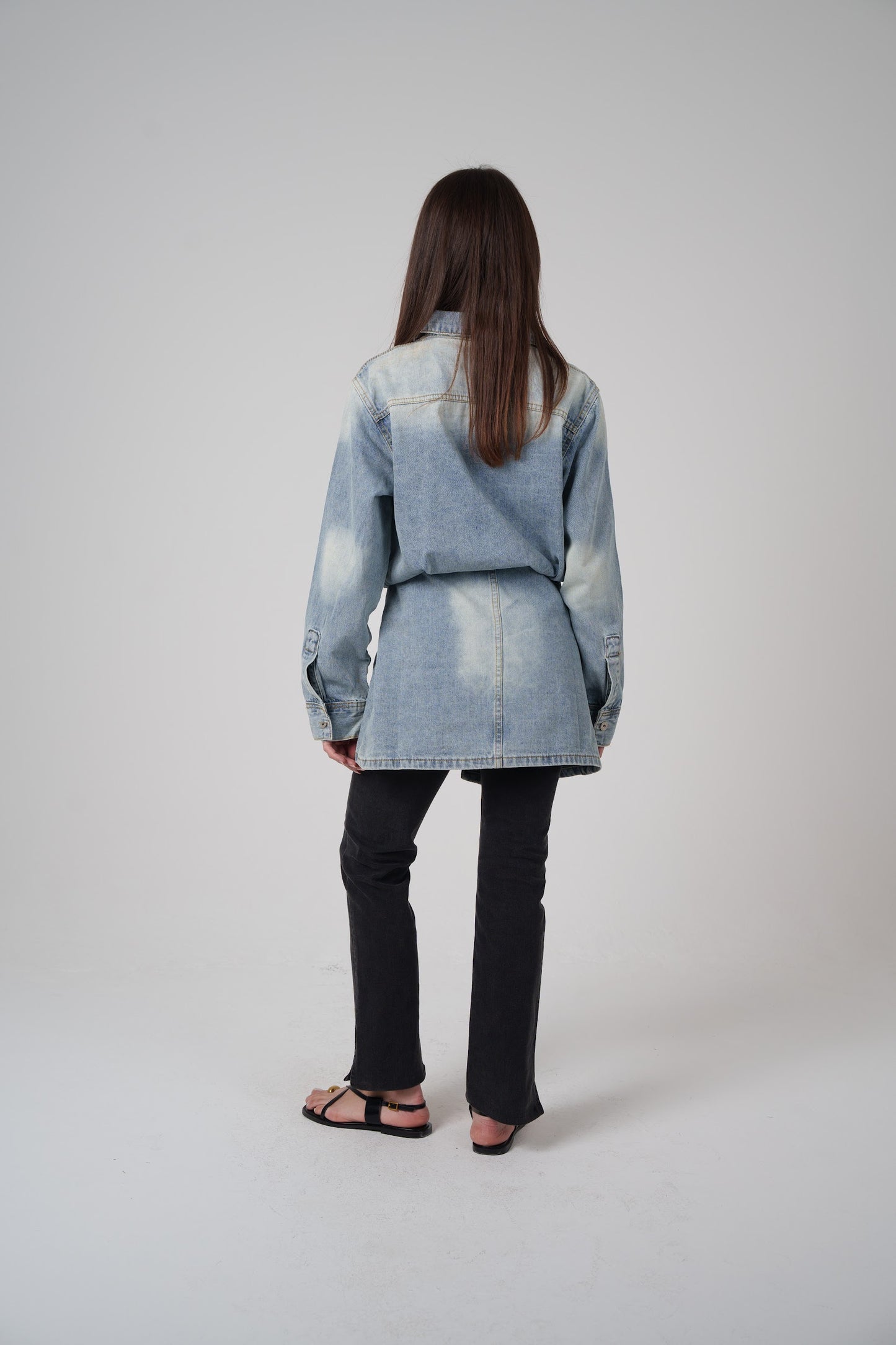 Denim Button-Down Top