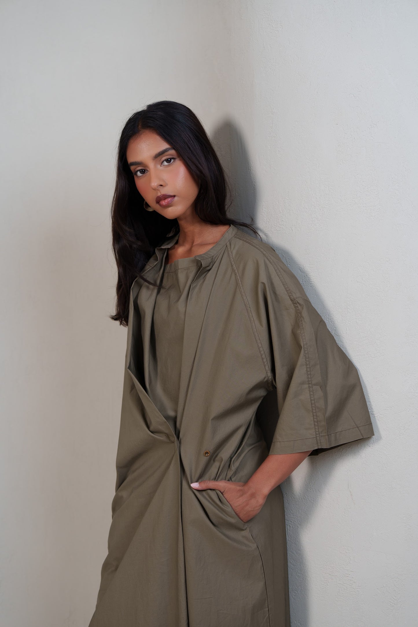 Soft Short Sleeve Midi Dress