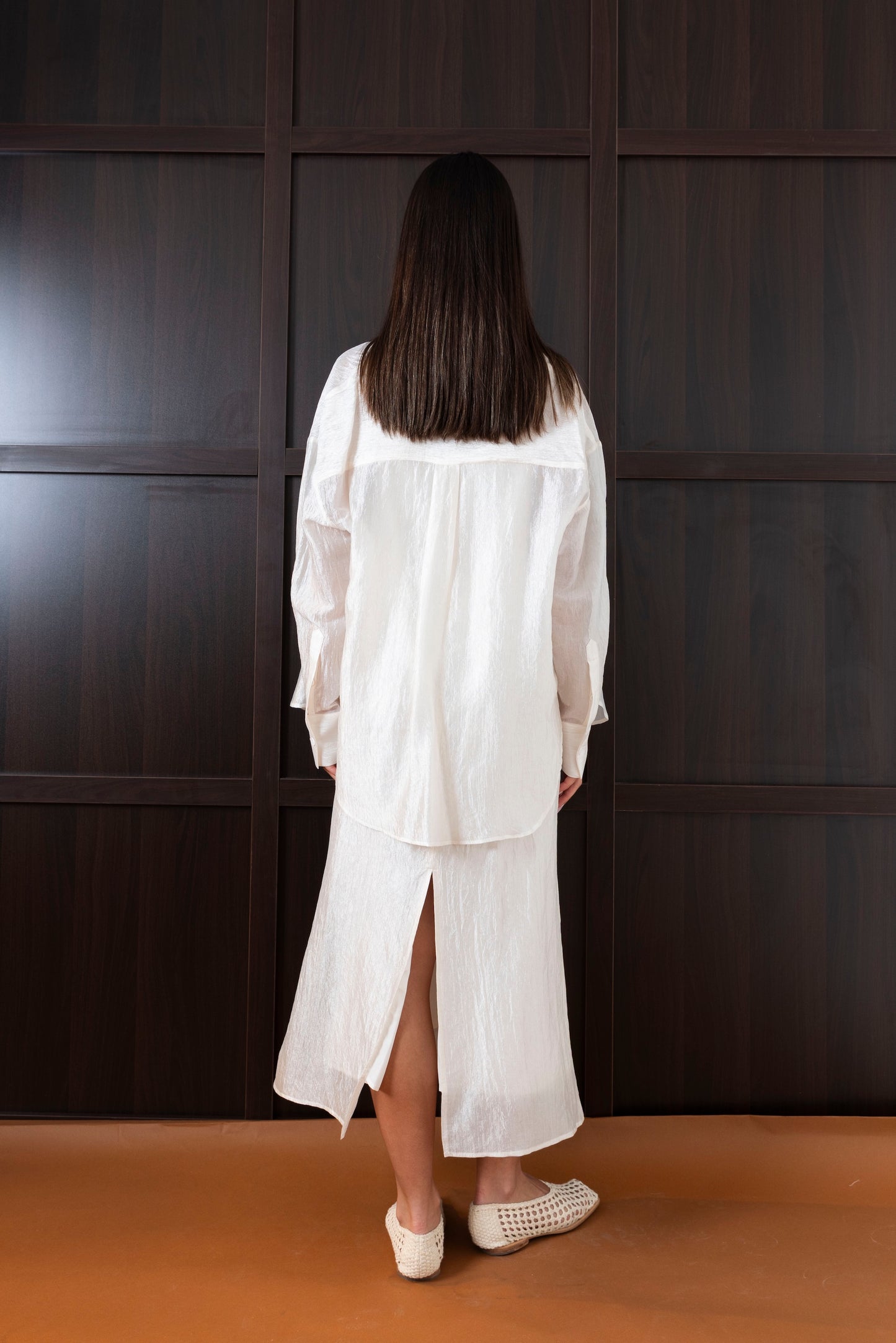 Creme Dress & Shirt Set