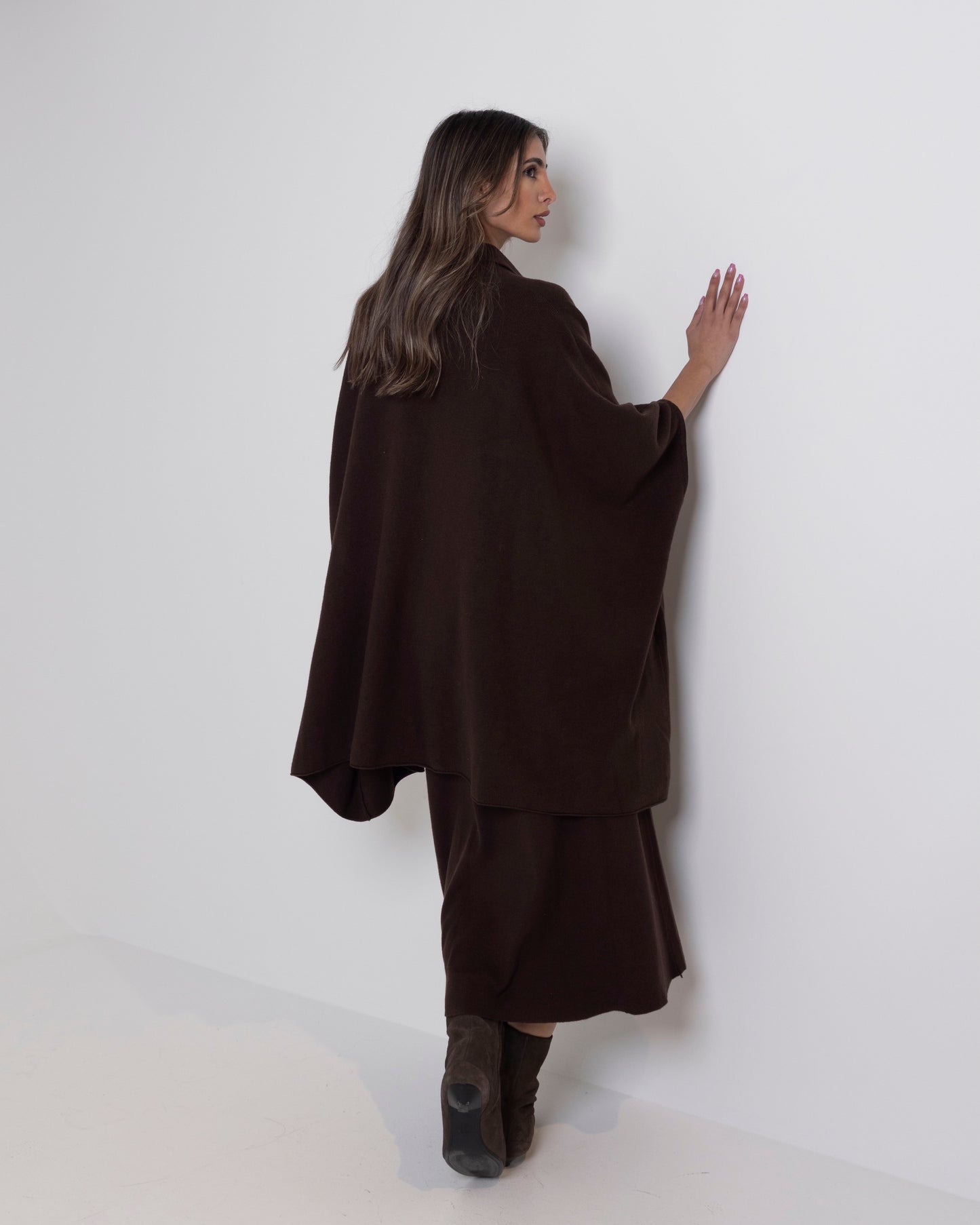 Knit Dress Set with Flowy Cardigan