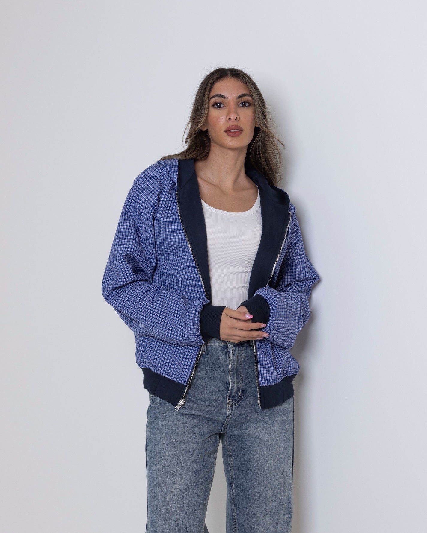 Reversible Navy Hooded Jacket