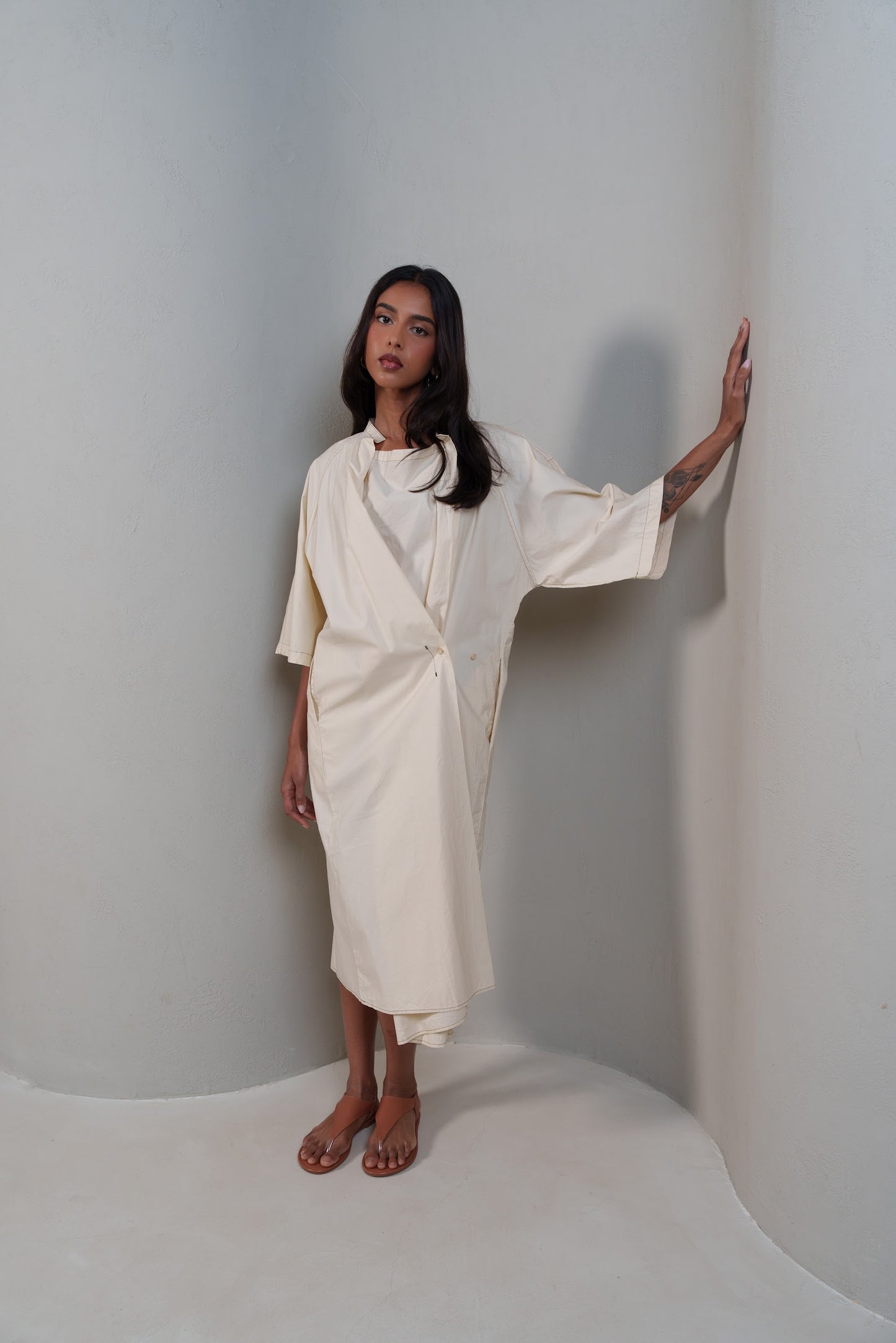 Soft Short Sleeve Midi Dress