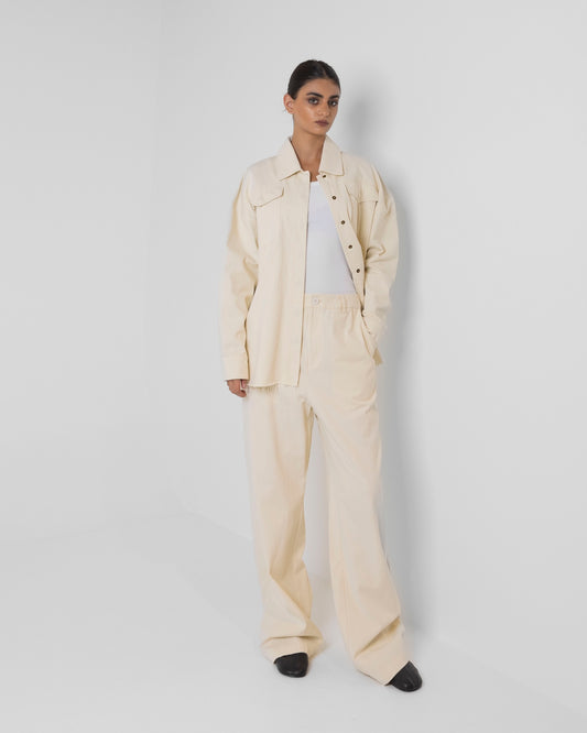 Beige Minimal Casual Set