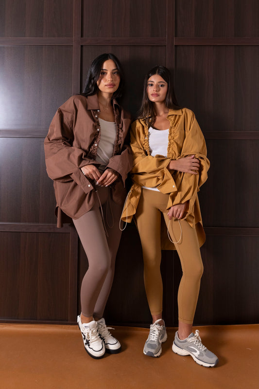 Coffee Jacket with Garters