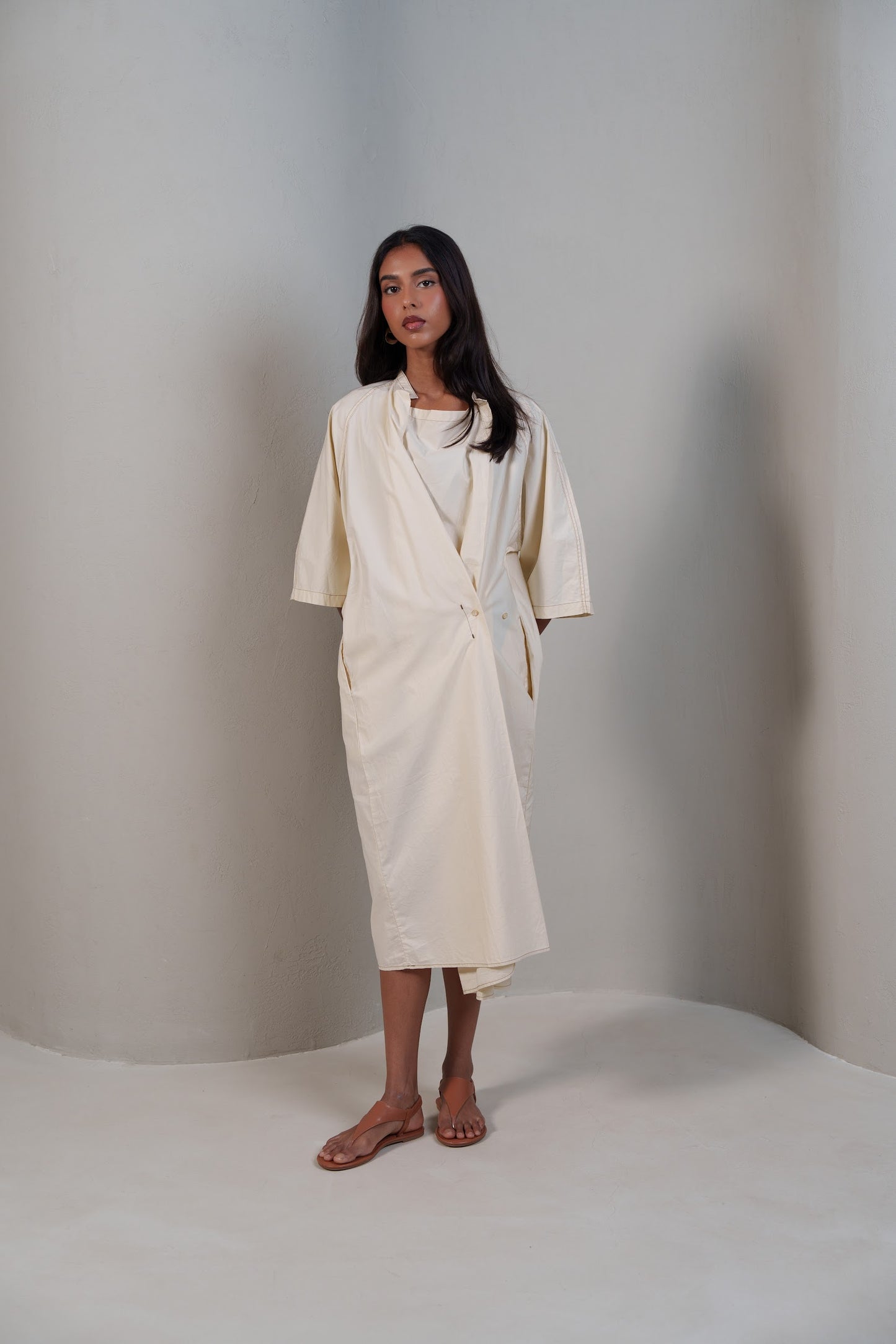 Soft Short Sleeve Midi Dress