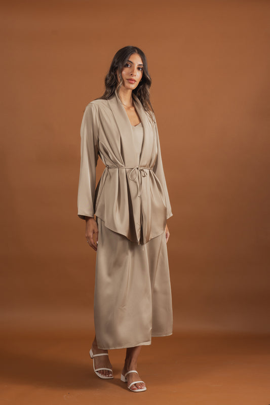 Silk Dress & Jacket Set