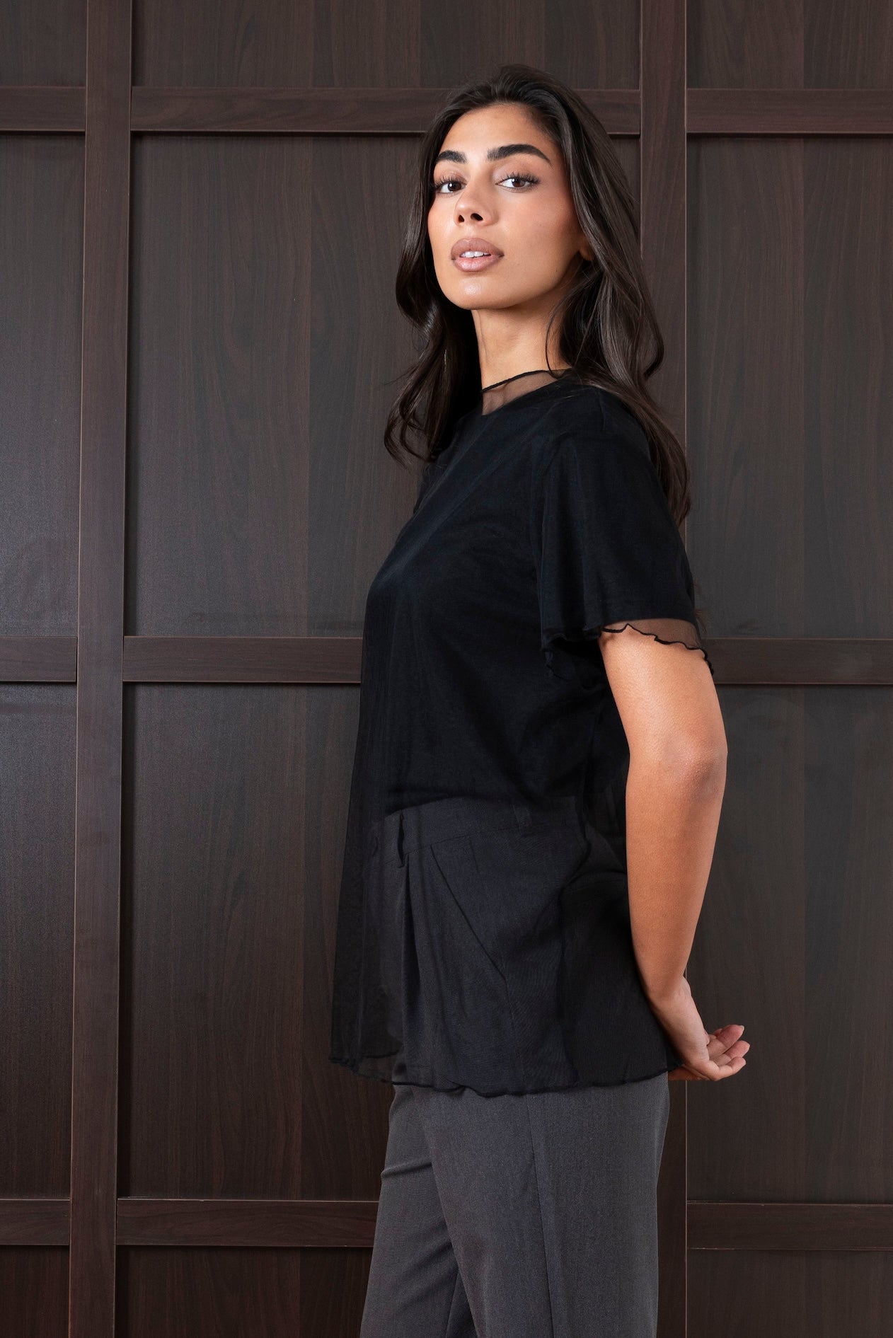 Cotton Tops with Sheer