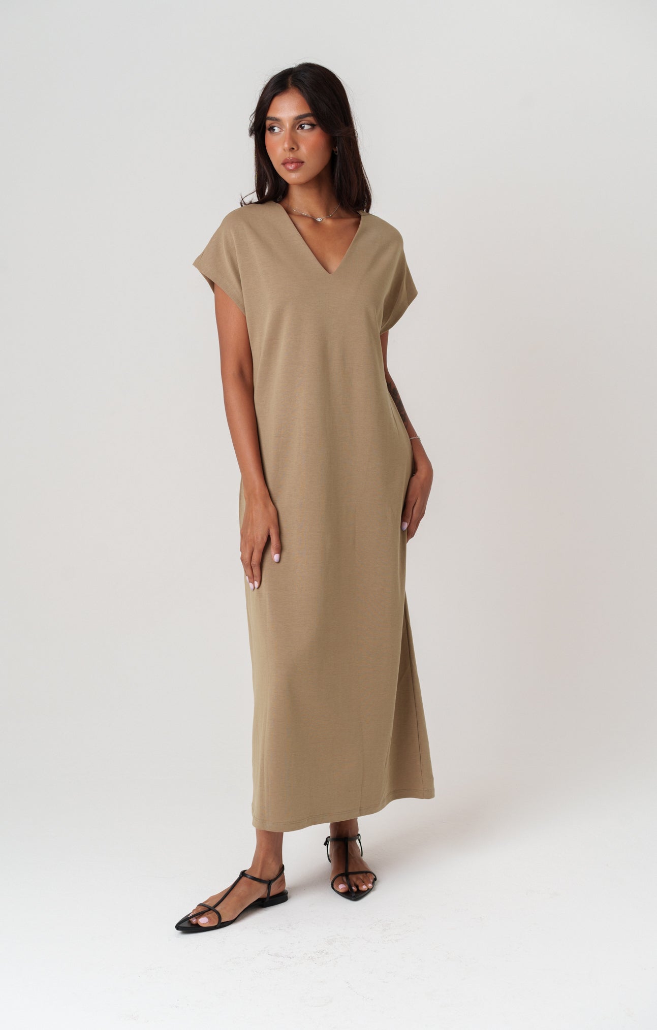 Khaki Long Dress