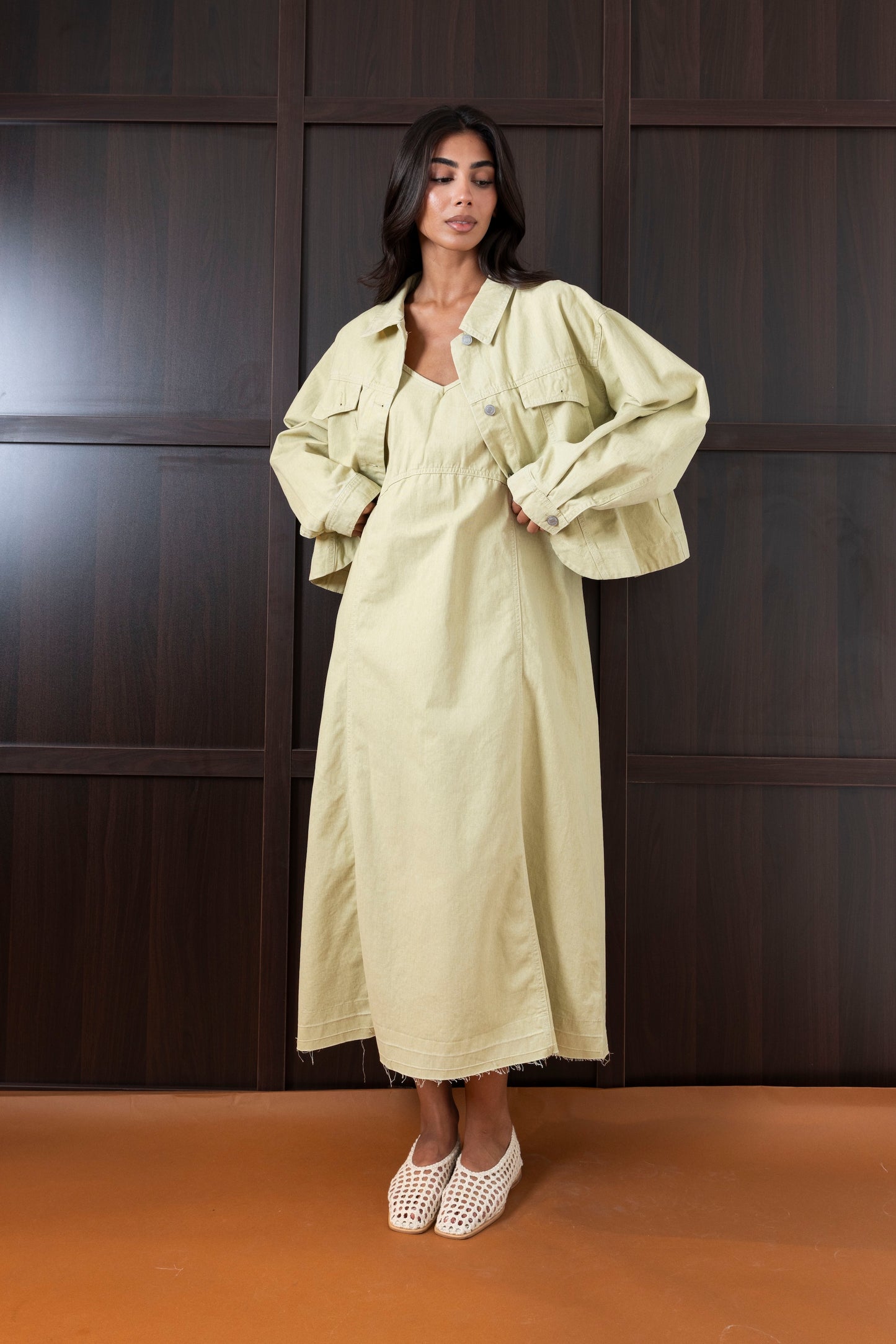 Lime Green Co-ord (Dress & Jacket)