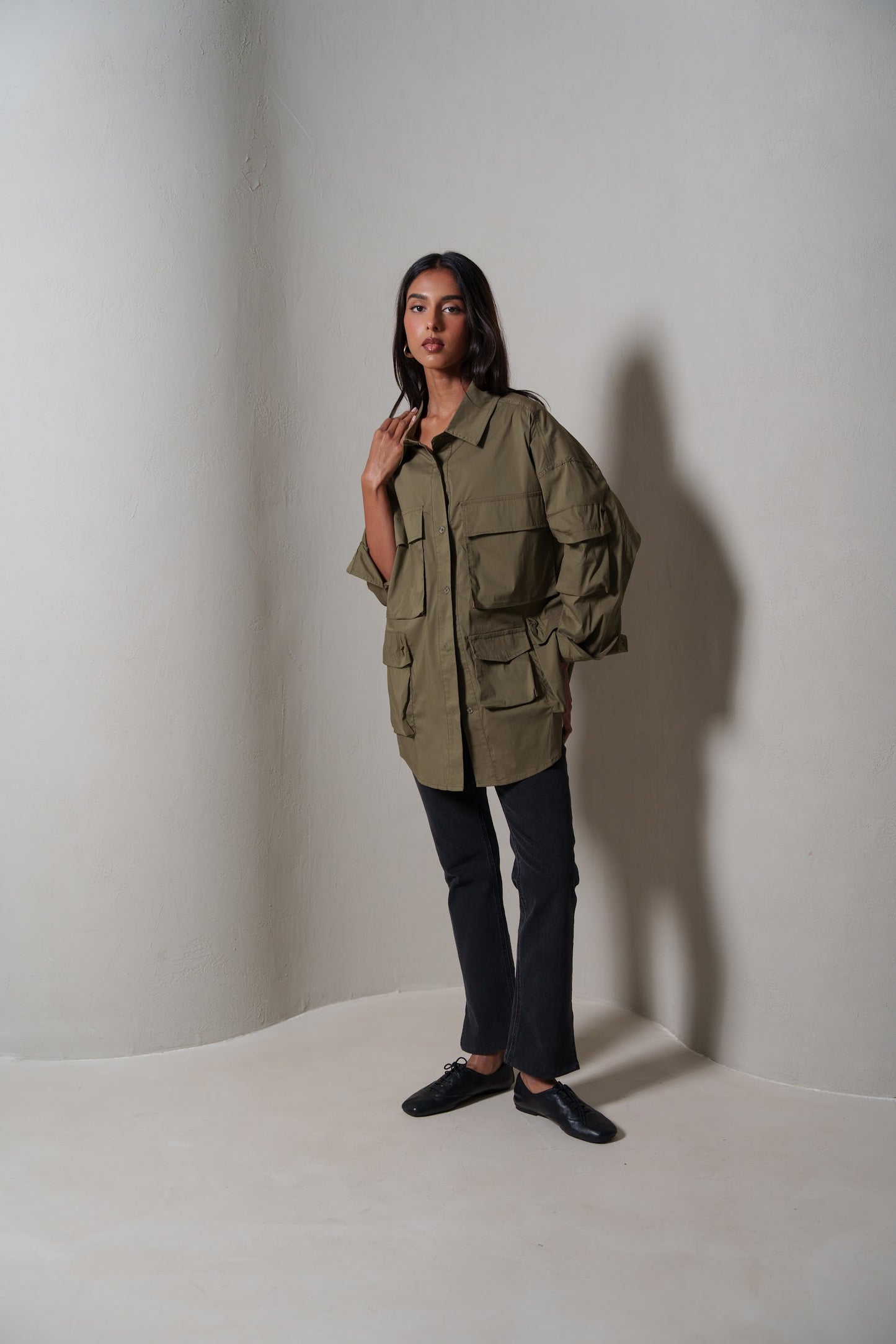 Khaki Cargo Shirt