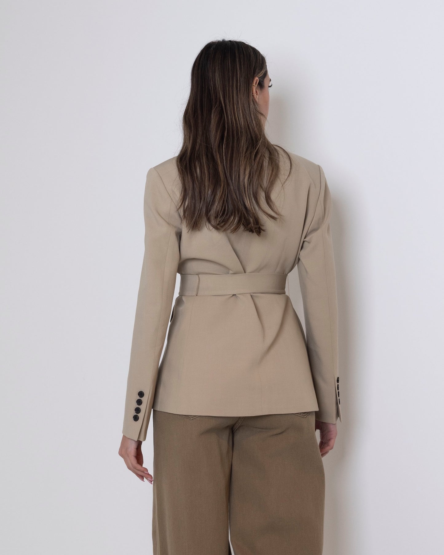 Khaki Top with Pockets & Belt