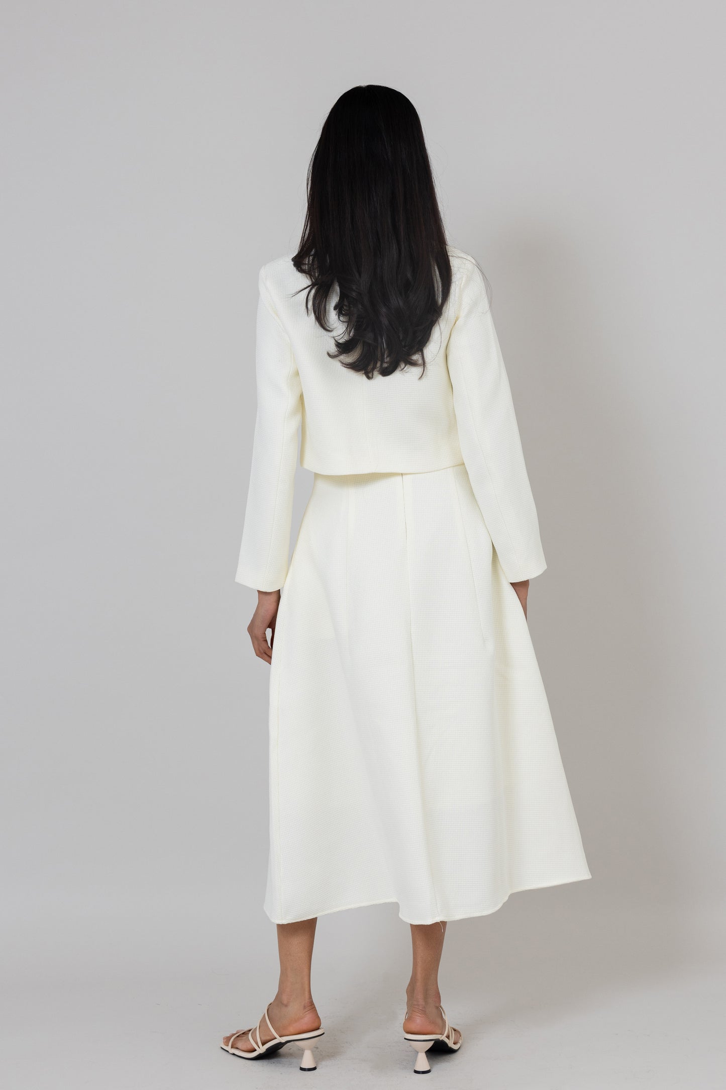 Ivory Skirt & Short Jacket Set