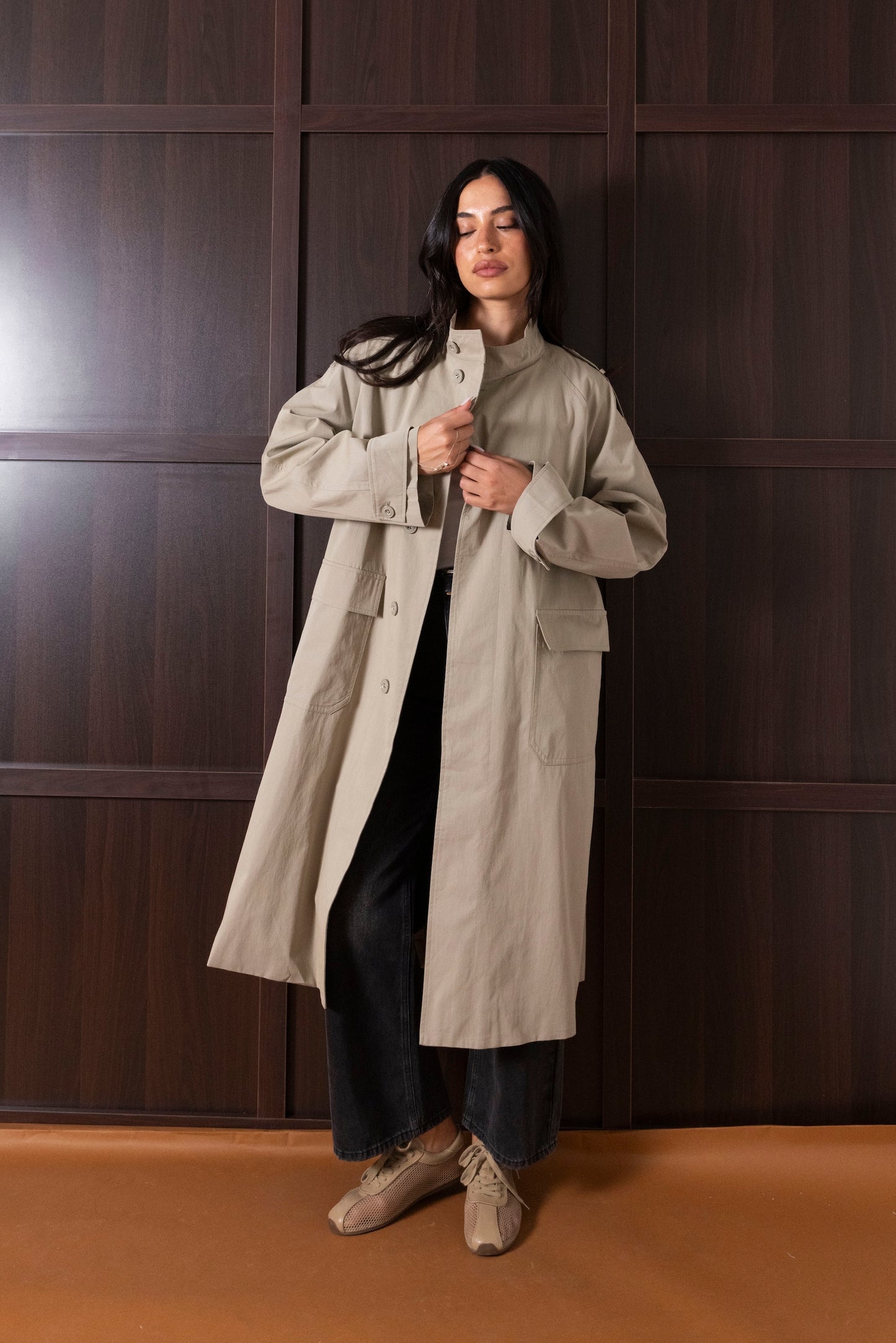 Stand Collar Minimal Trench