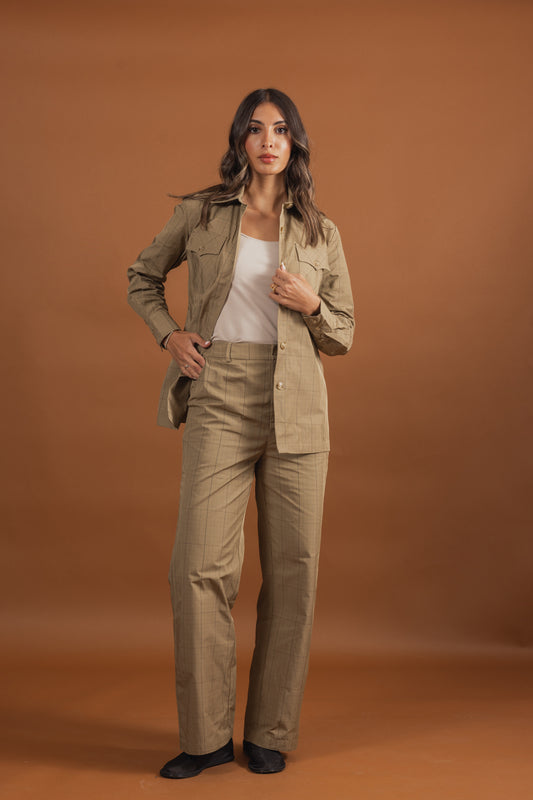 Olive Green Grid Set