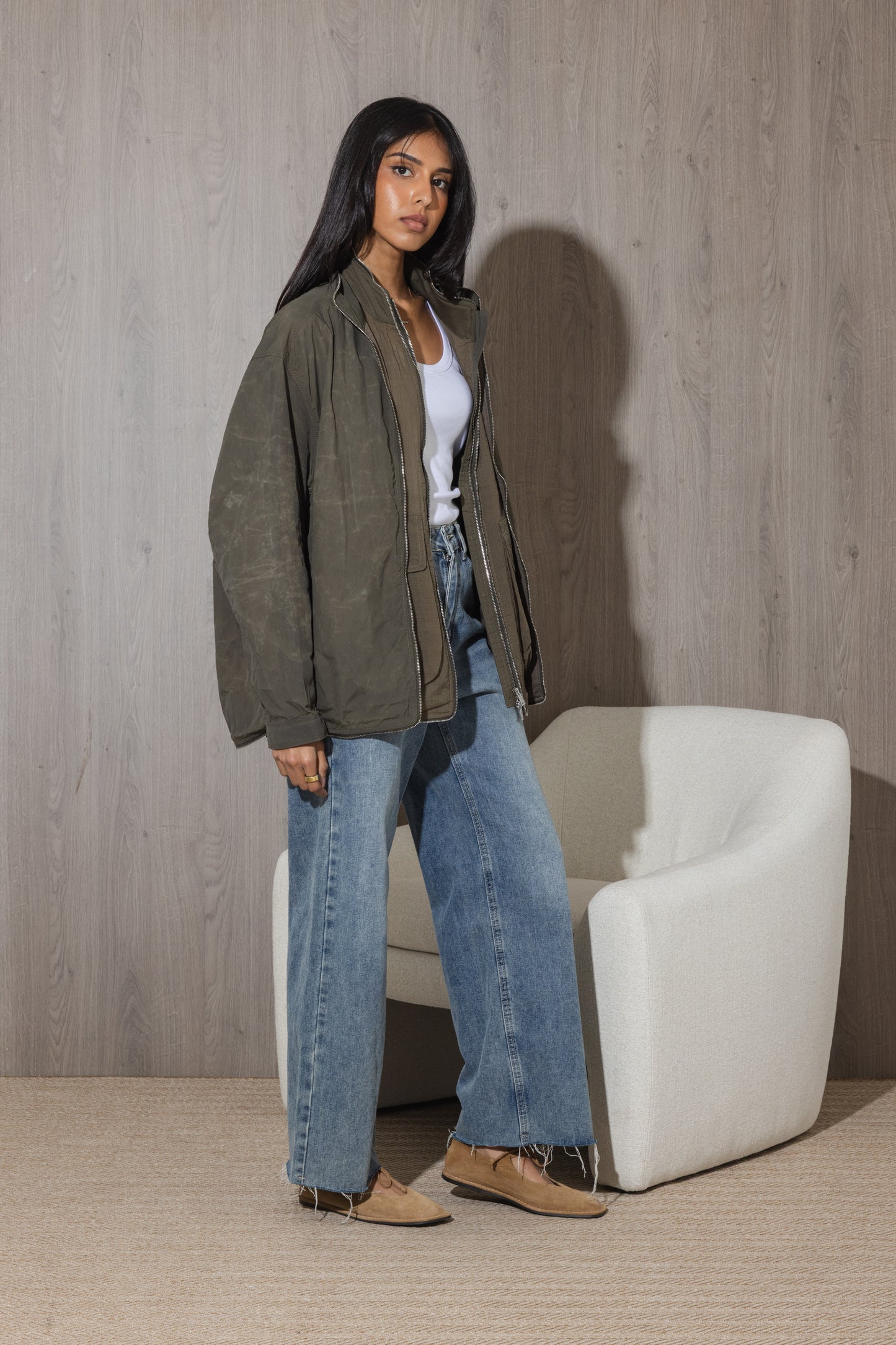 Washed Olive Double Jacket