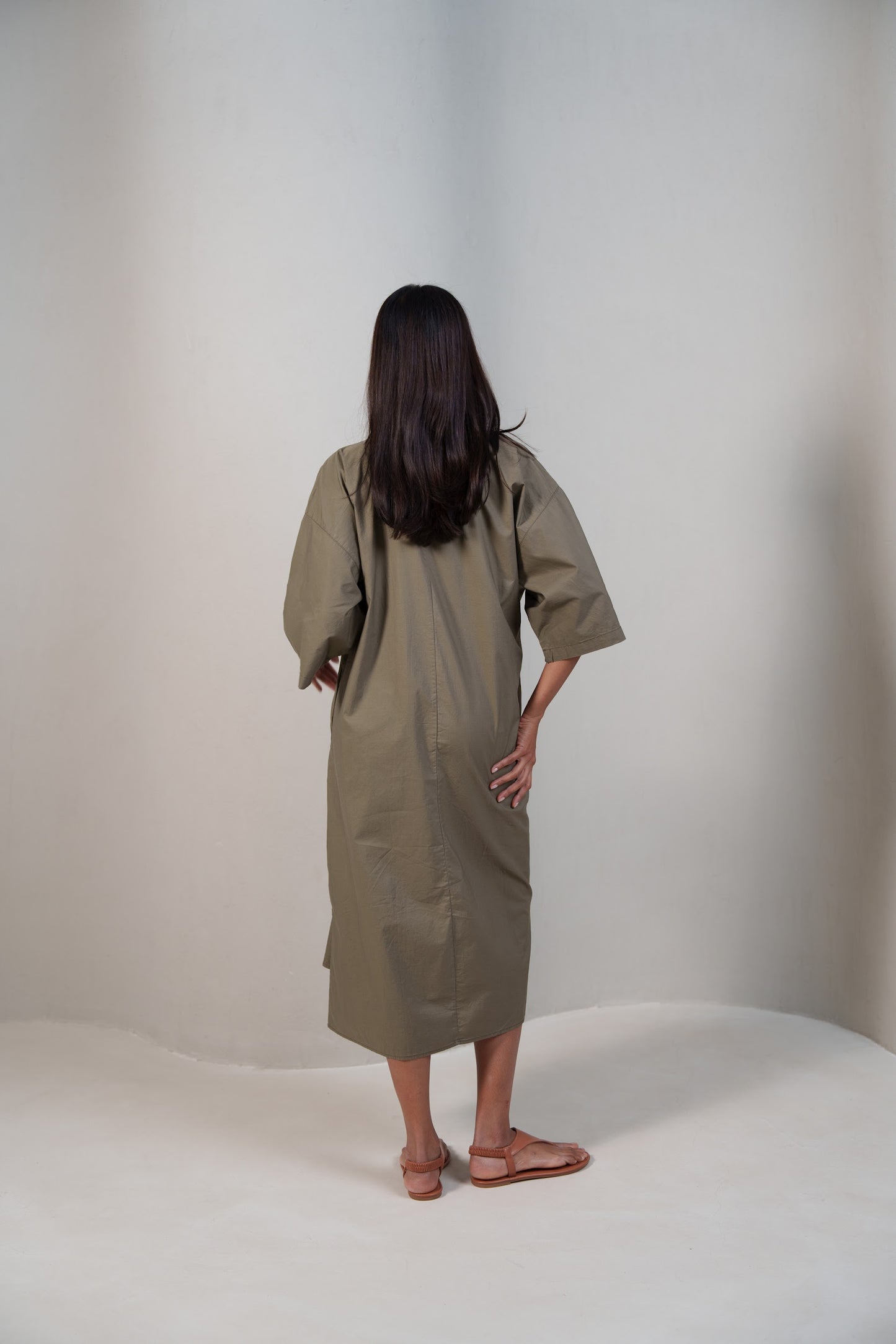 Soft Short Sleeve Midi Dress