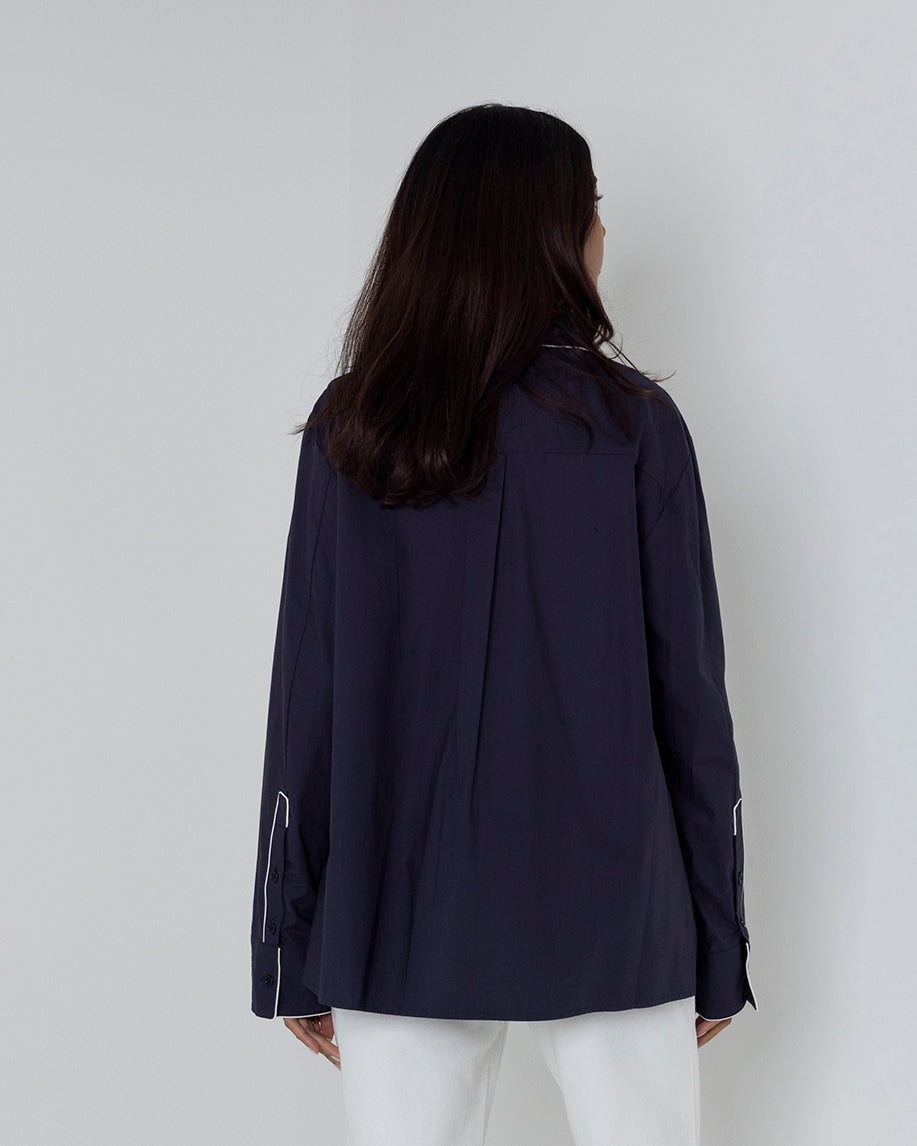 Navy Trim Shirt