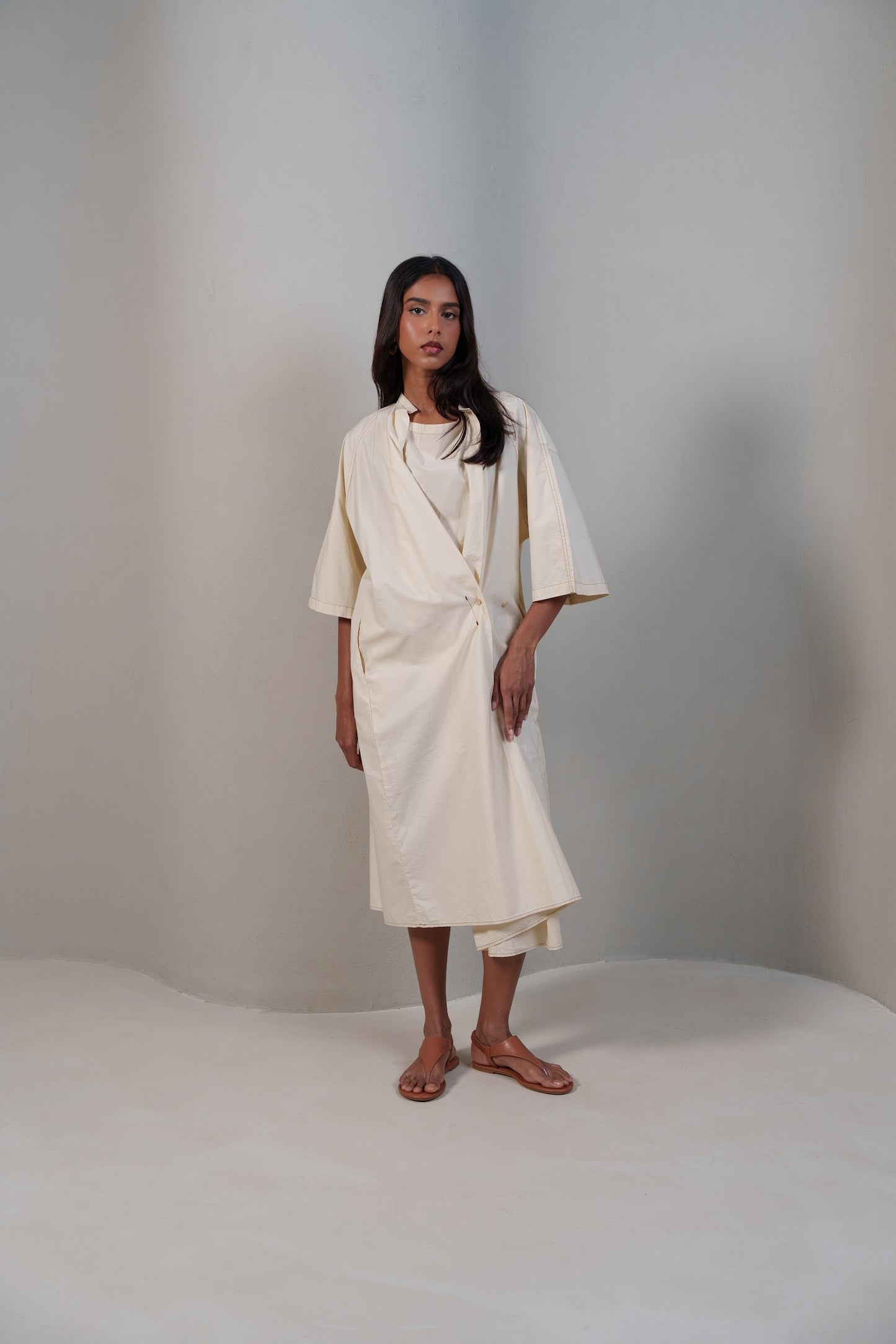 Soft Short Sleeve Midi Dress