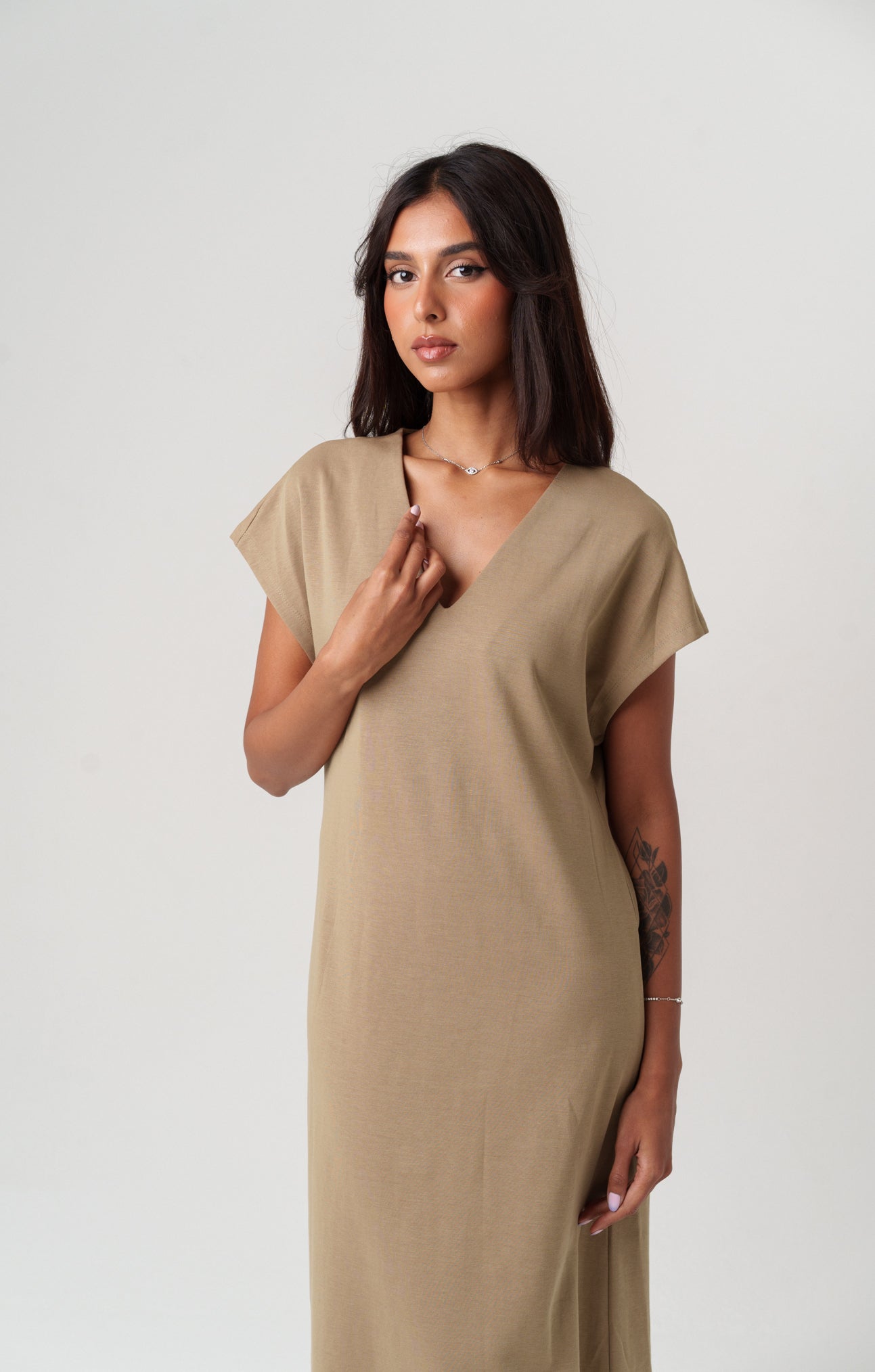 Khaki Long Dress