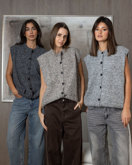 Oversized Cardigan Vest (3 Colors)