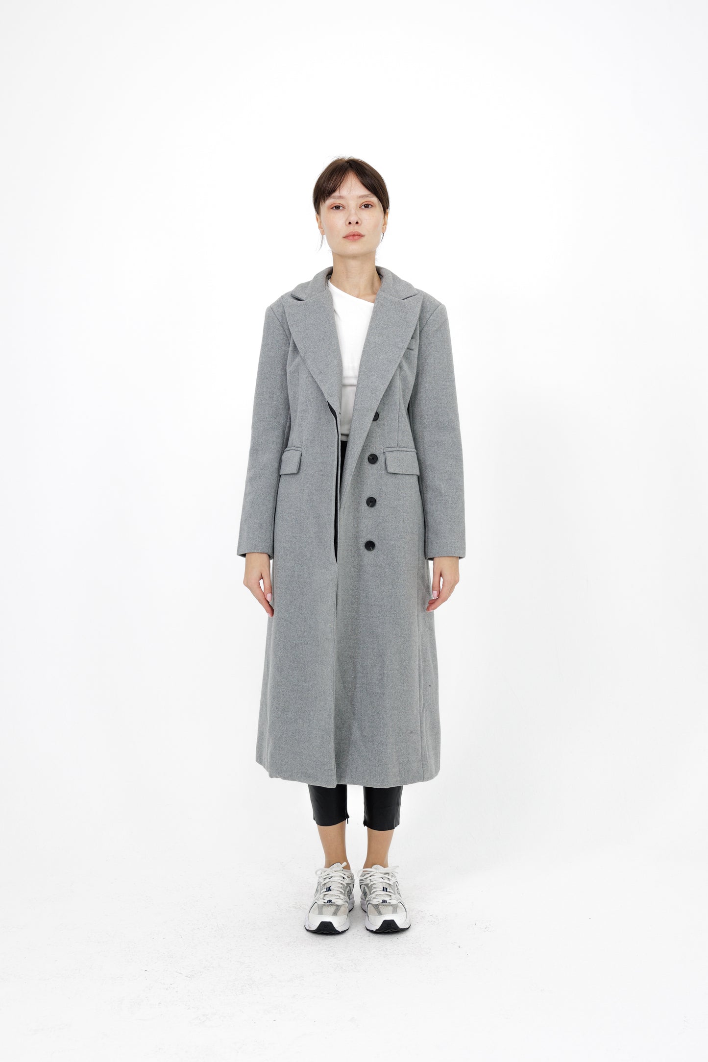 Grey Wool Long Coat