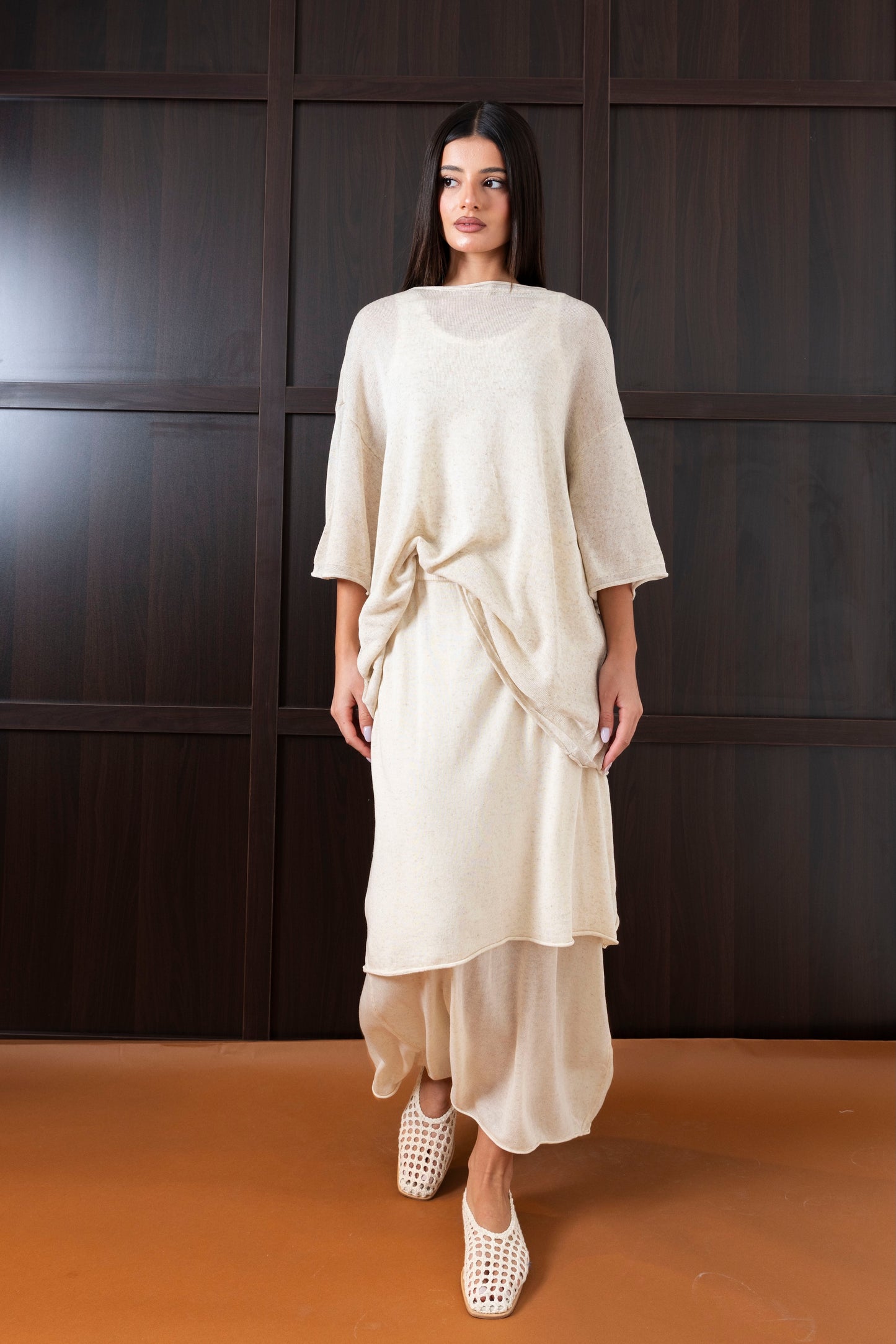 Skirt & Top Light Knit Set