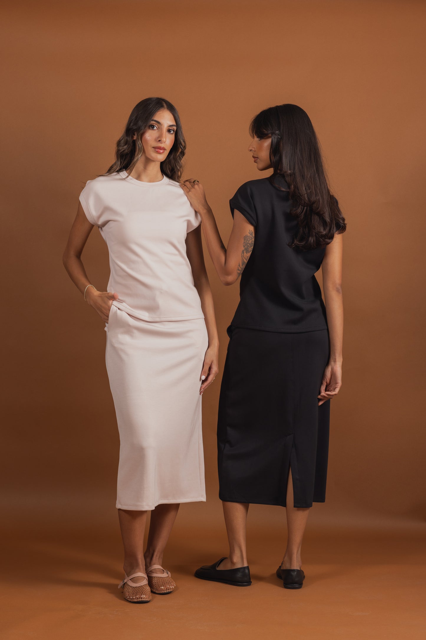 Scuba Fabric Skirt Sets (2 colors)