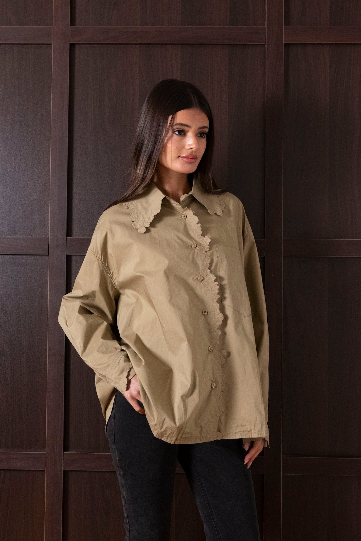 Shirt with Floral Detail