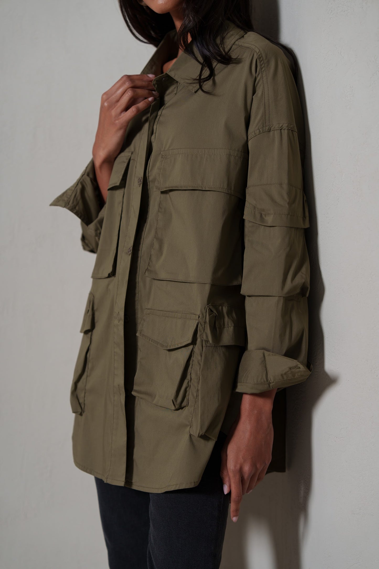 Khaki Cargo Shirt