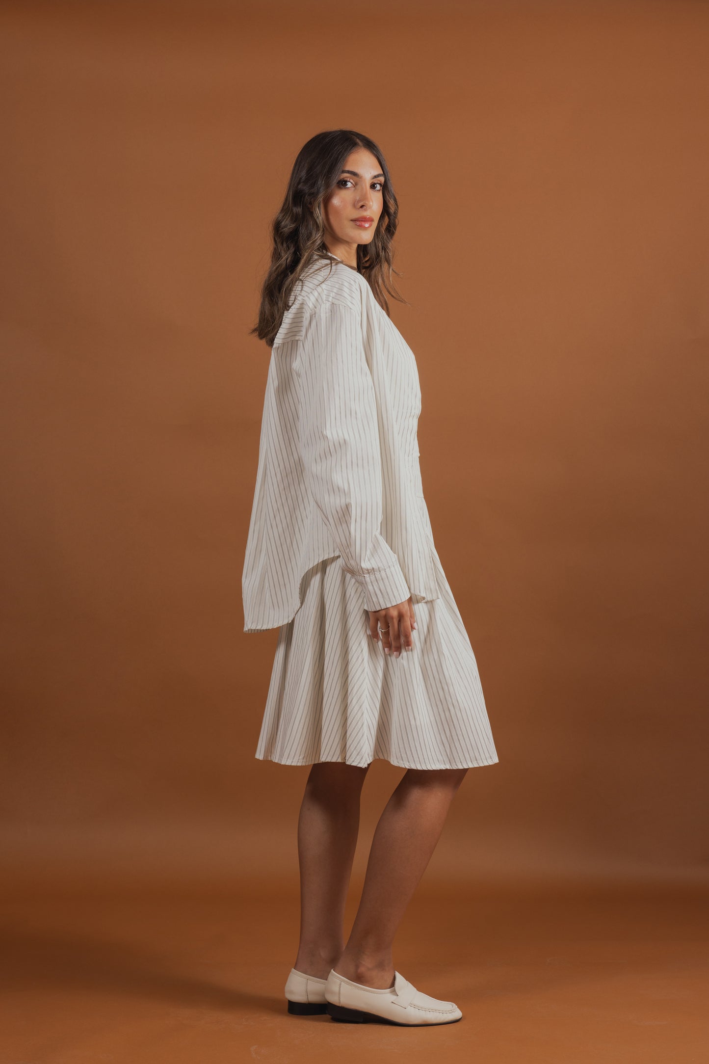 Striped Skirt & Shirt Set (2 colors)