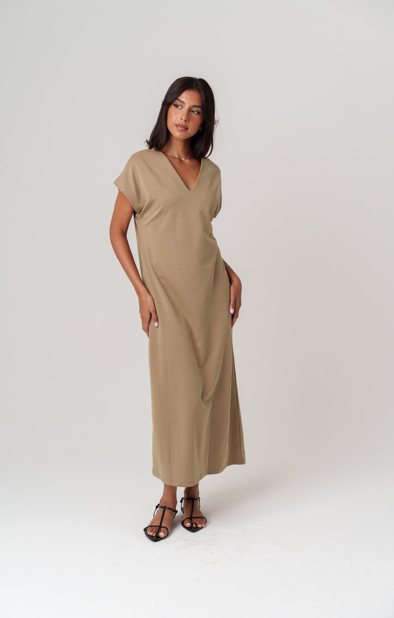 Khaki Long Dress