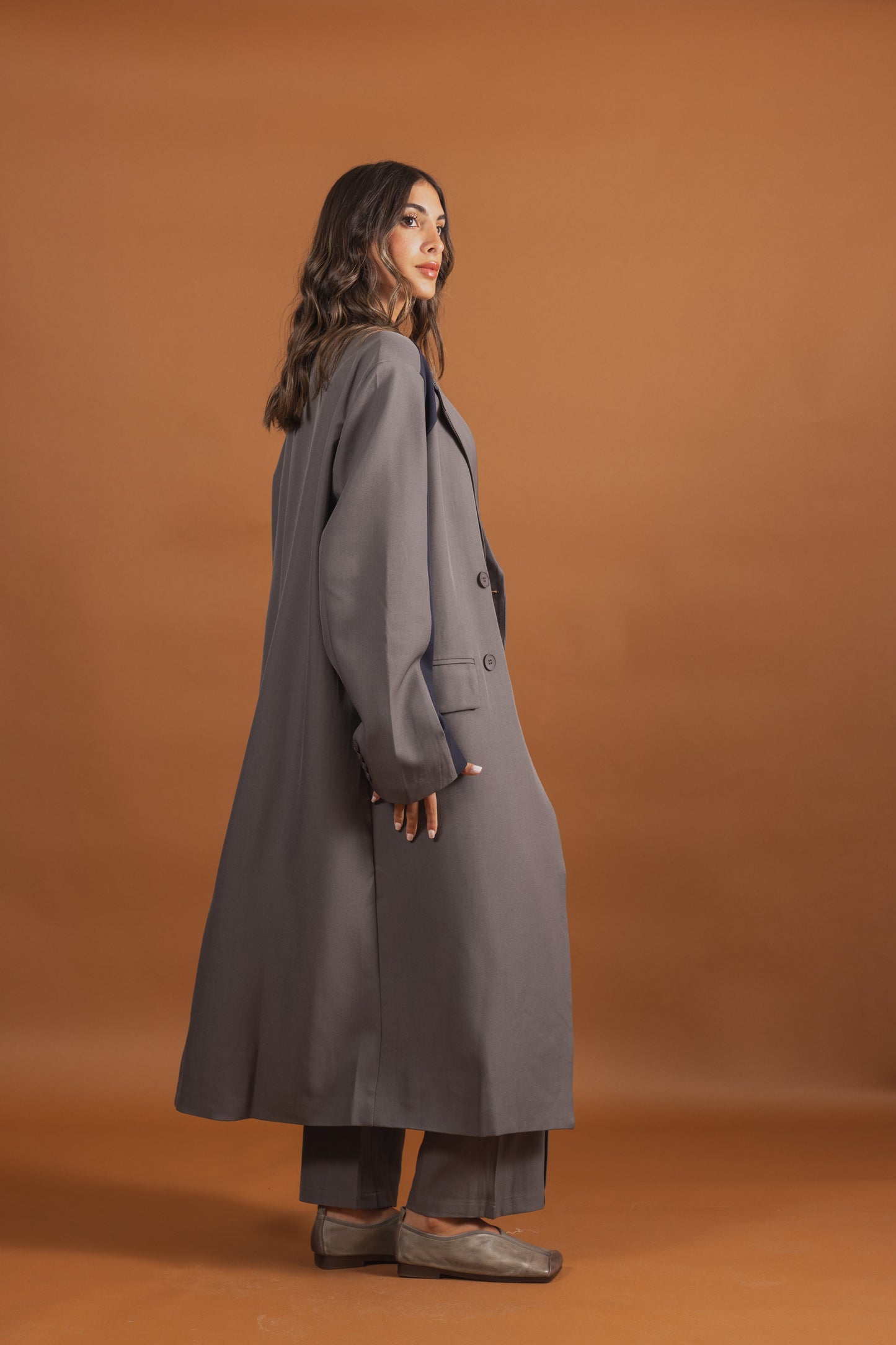Long Blazer Bicolor Set