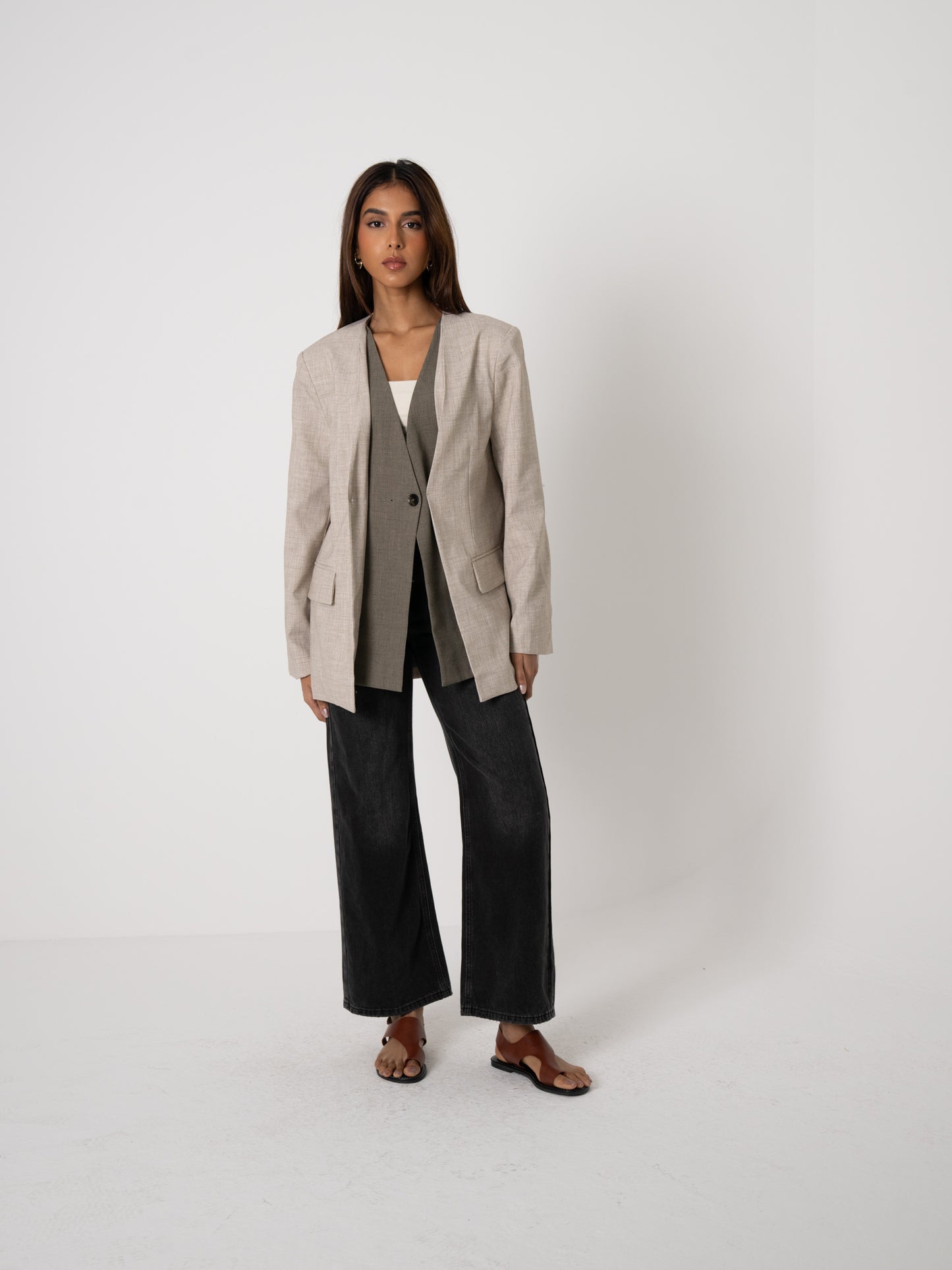 Beige & Khaki Blazer