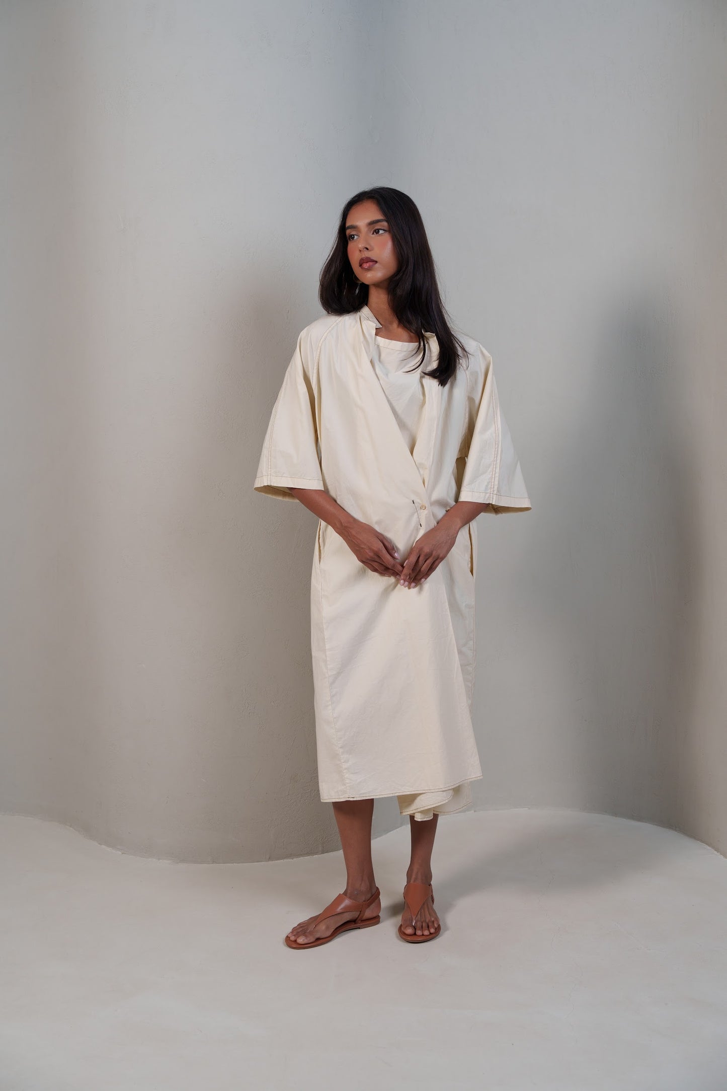 Soft Short Sleeve Midi Dress